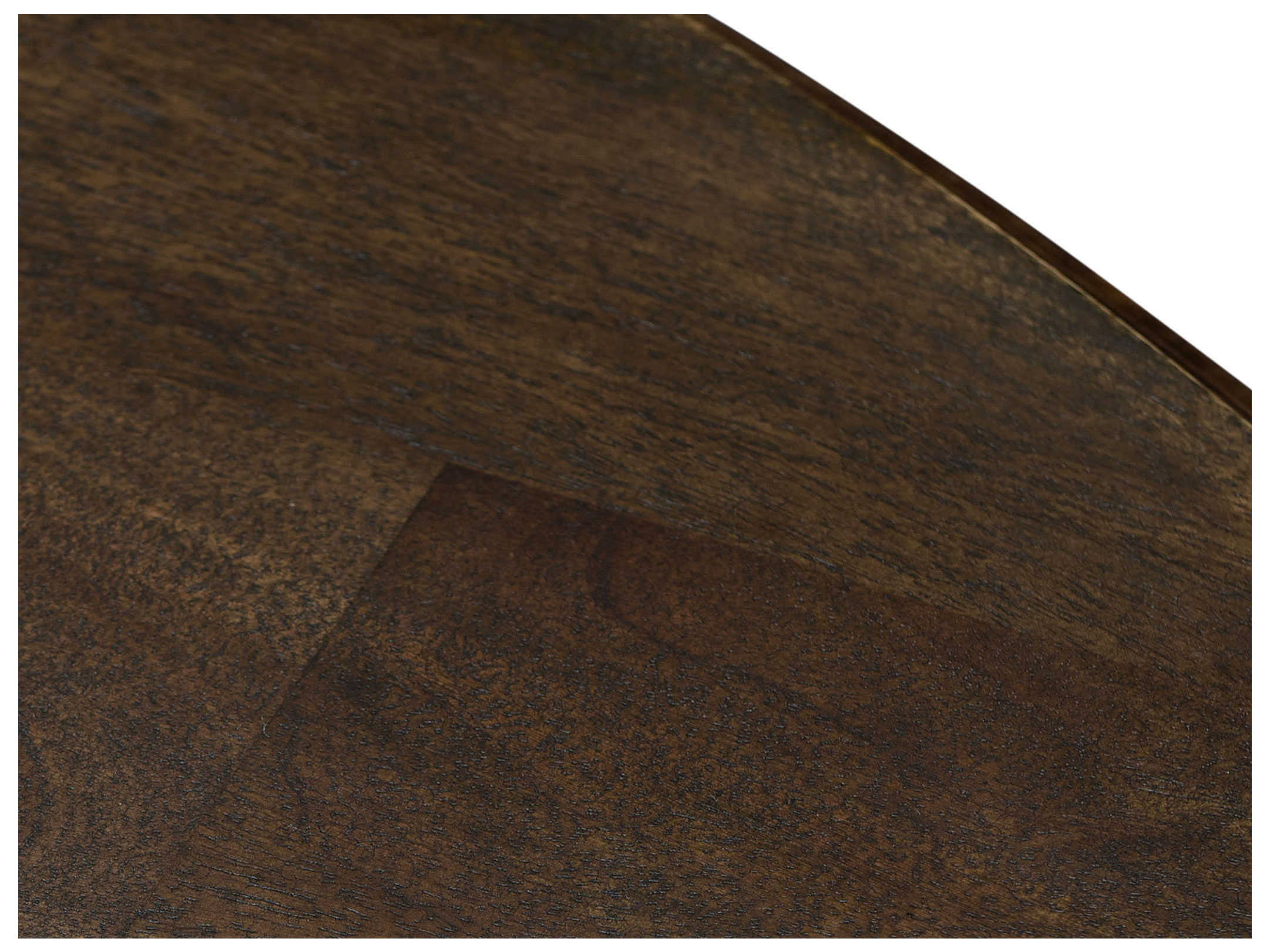 World Interiors Toulon Round Wood Vintage Brown Dining Table