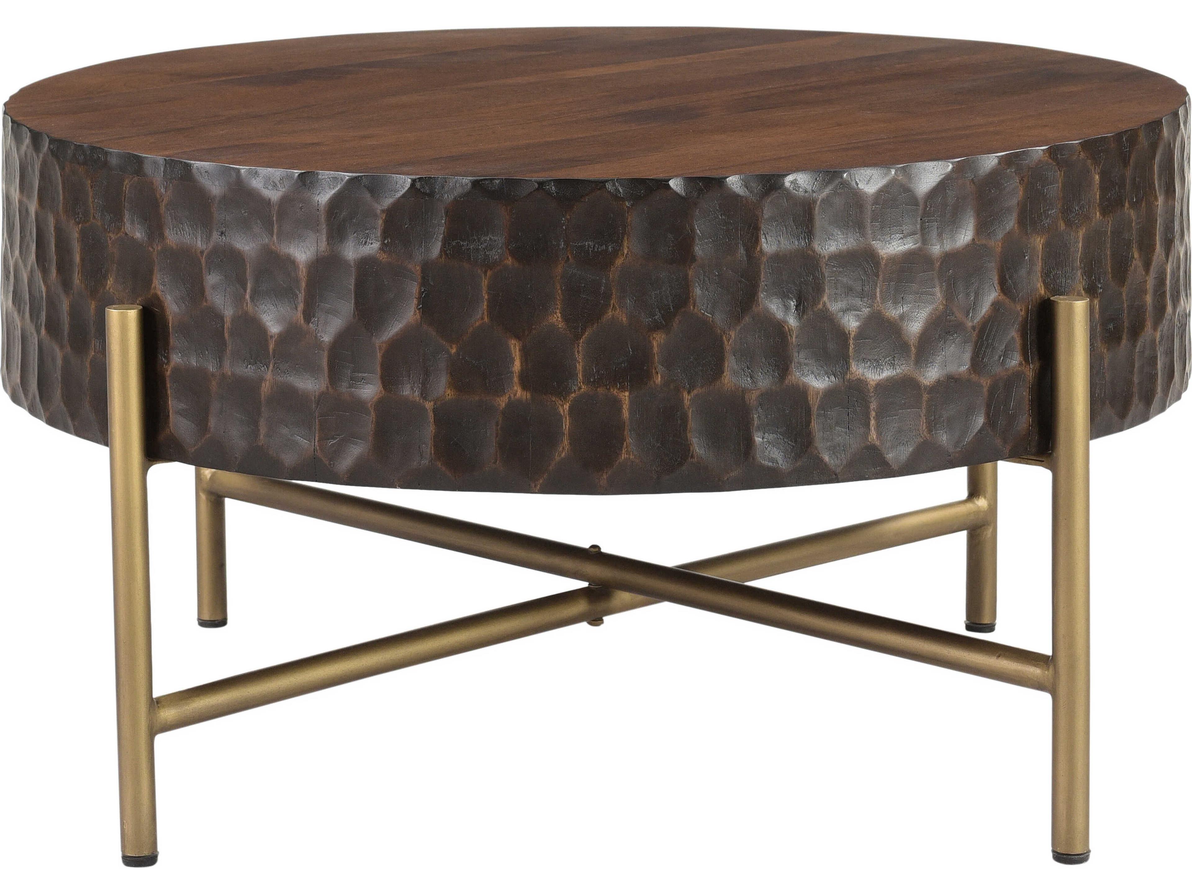 World Interiors Vallarta Round Wood Coffee Table
