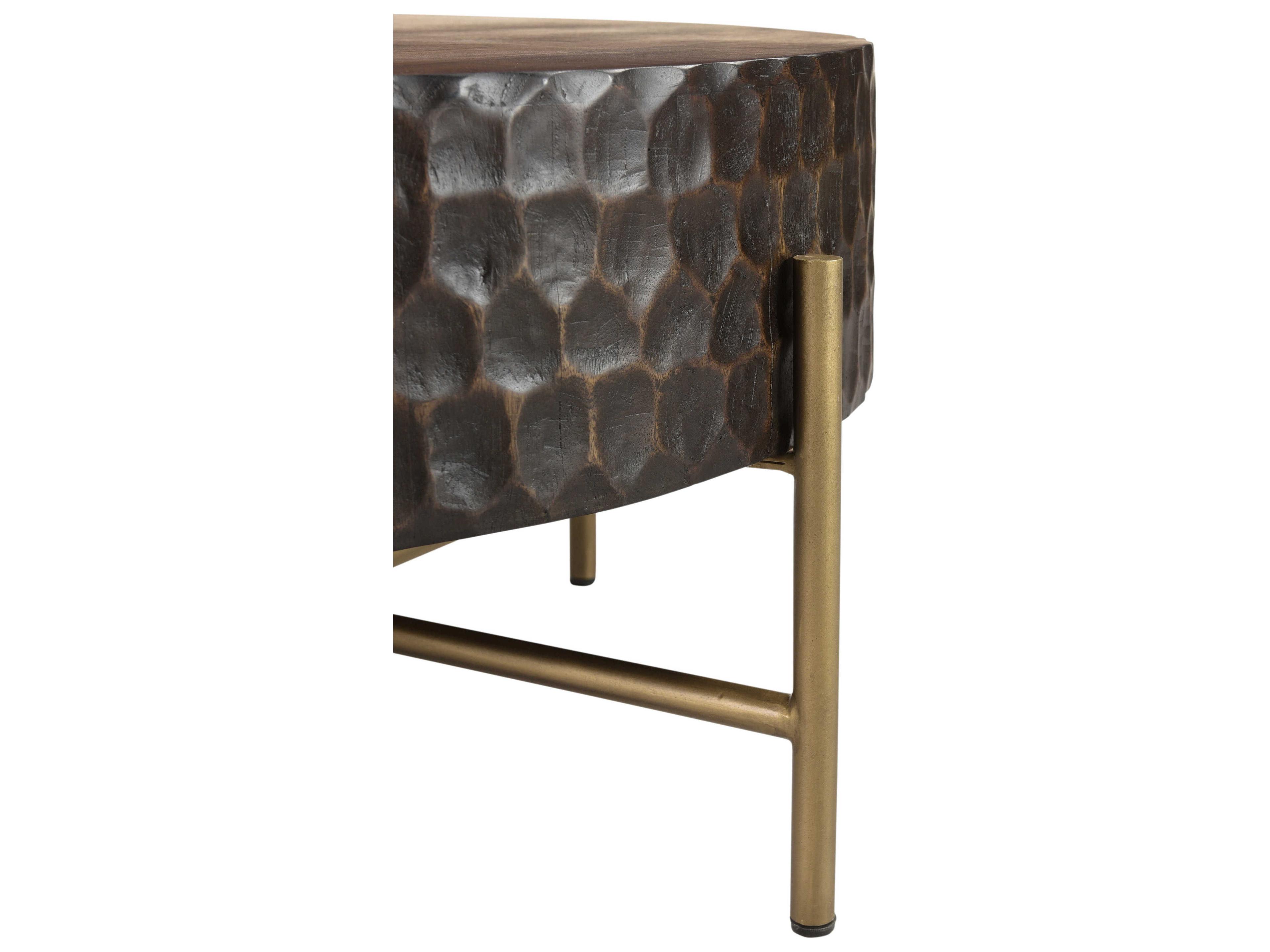 World Interiors Vallarta Round Wood Coffee Table