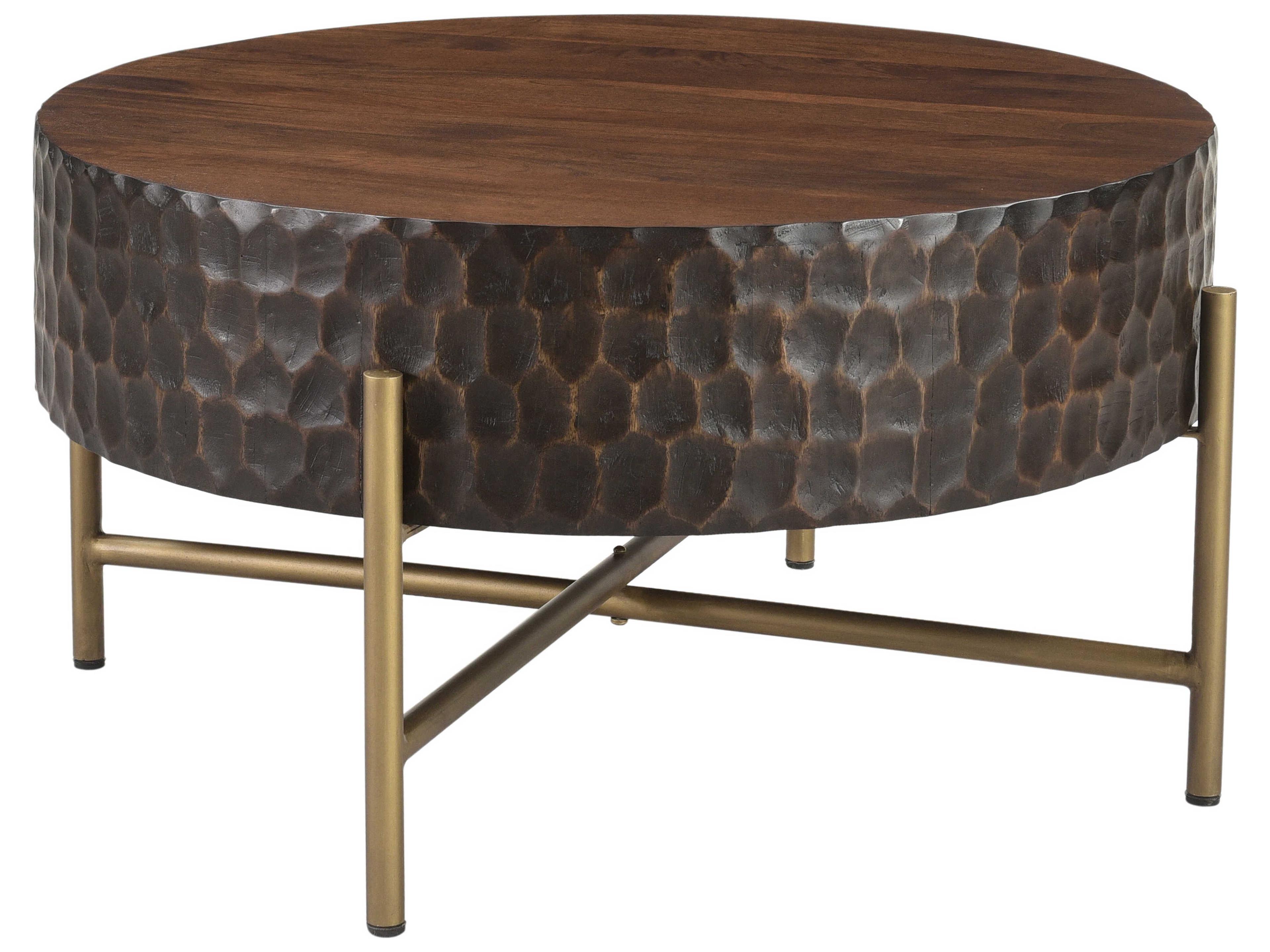 World Interiors Vallarta Round Wood Coffee Table