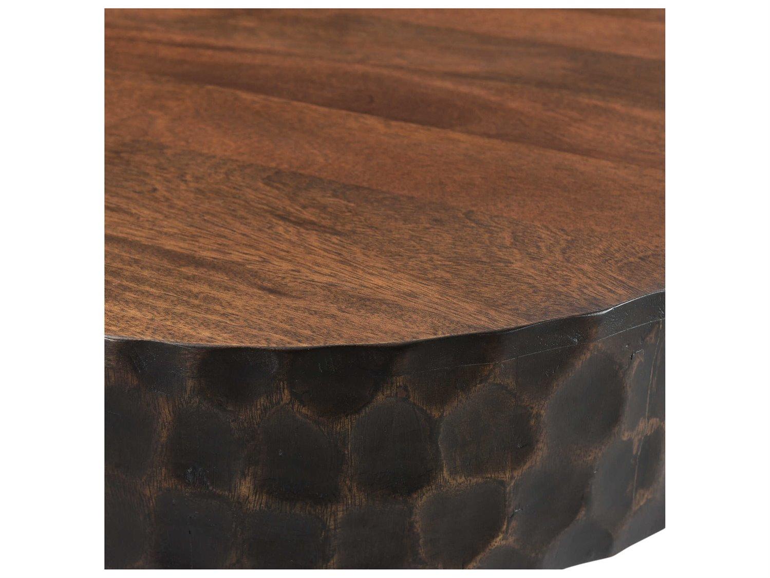 World Interiors Vallarta Round Wood End Table
