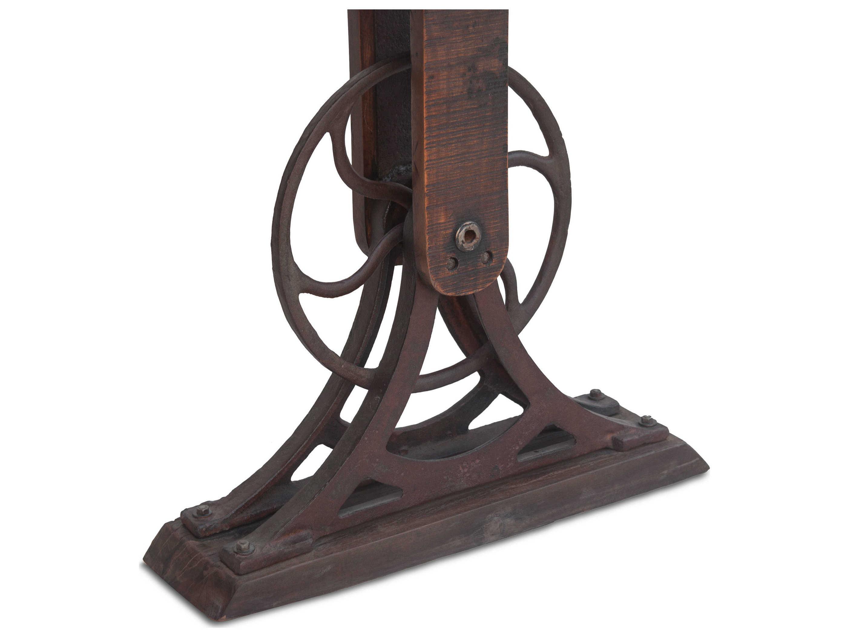 World Interiors Sterling Rectangular Wood Natural Patina Console Table