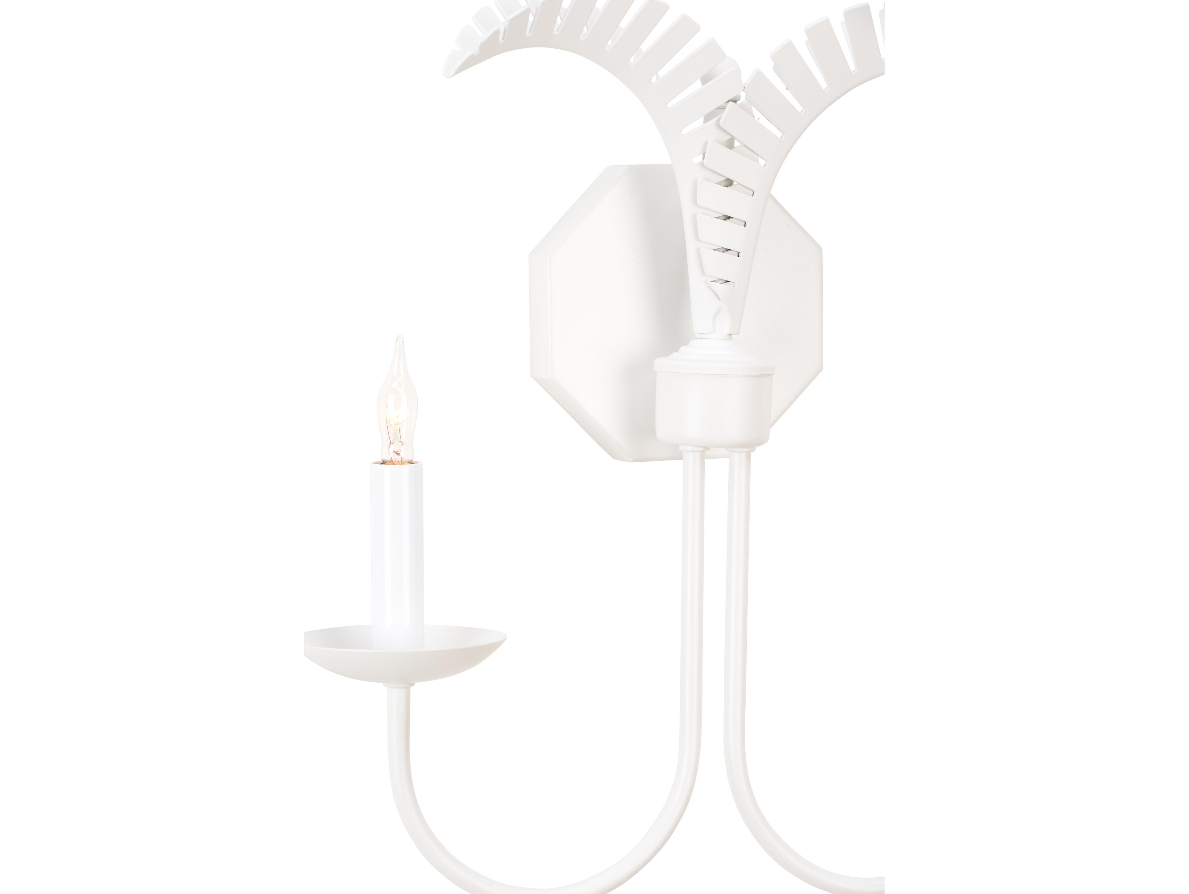 Wildwood 2-Light White Wall Sconce