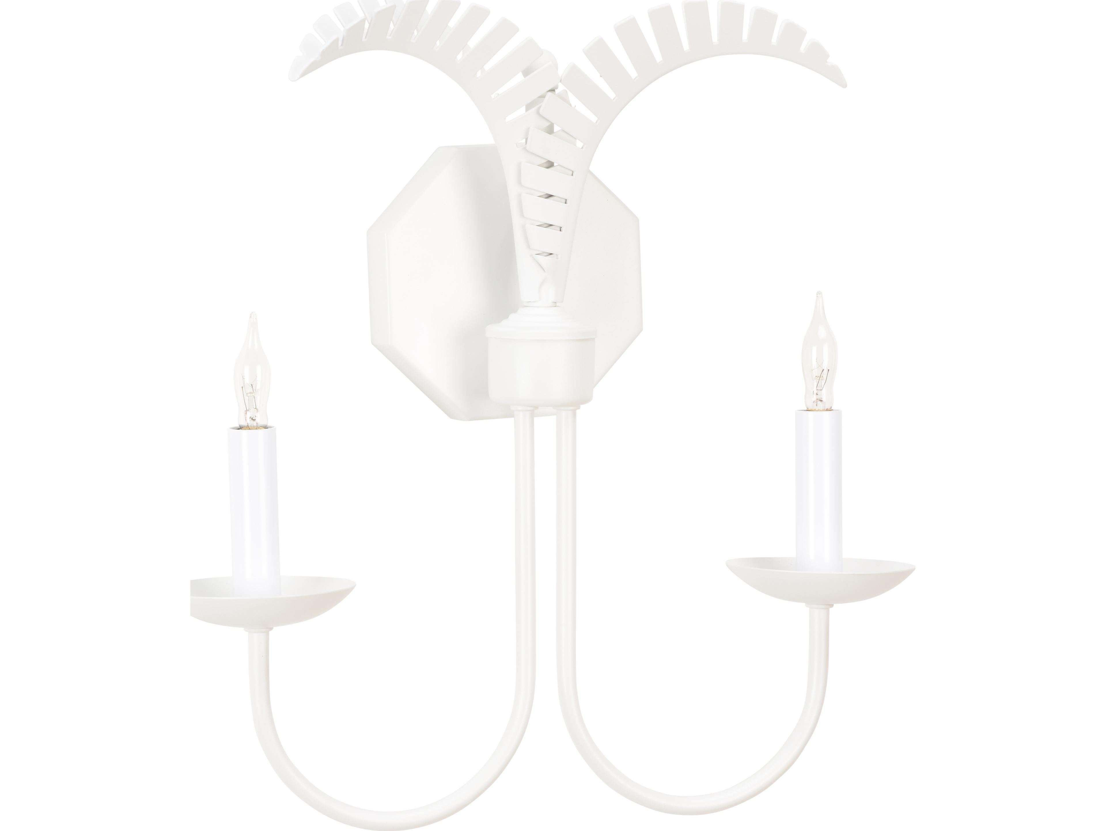 Wildwood 2-Light White Wall Sconce