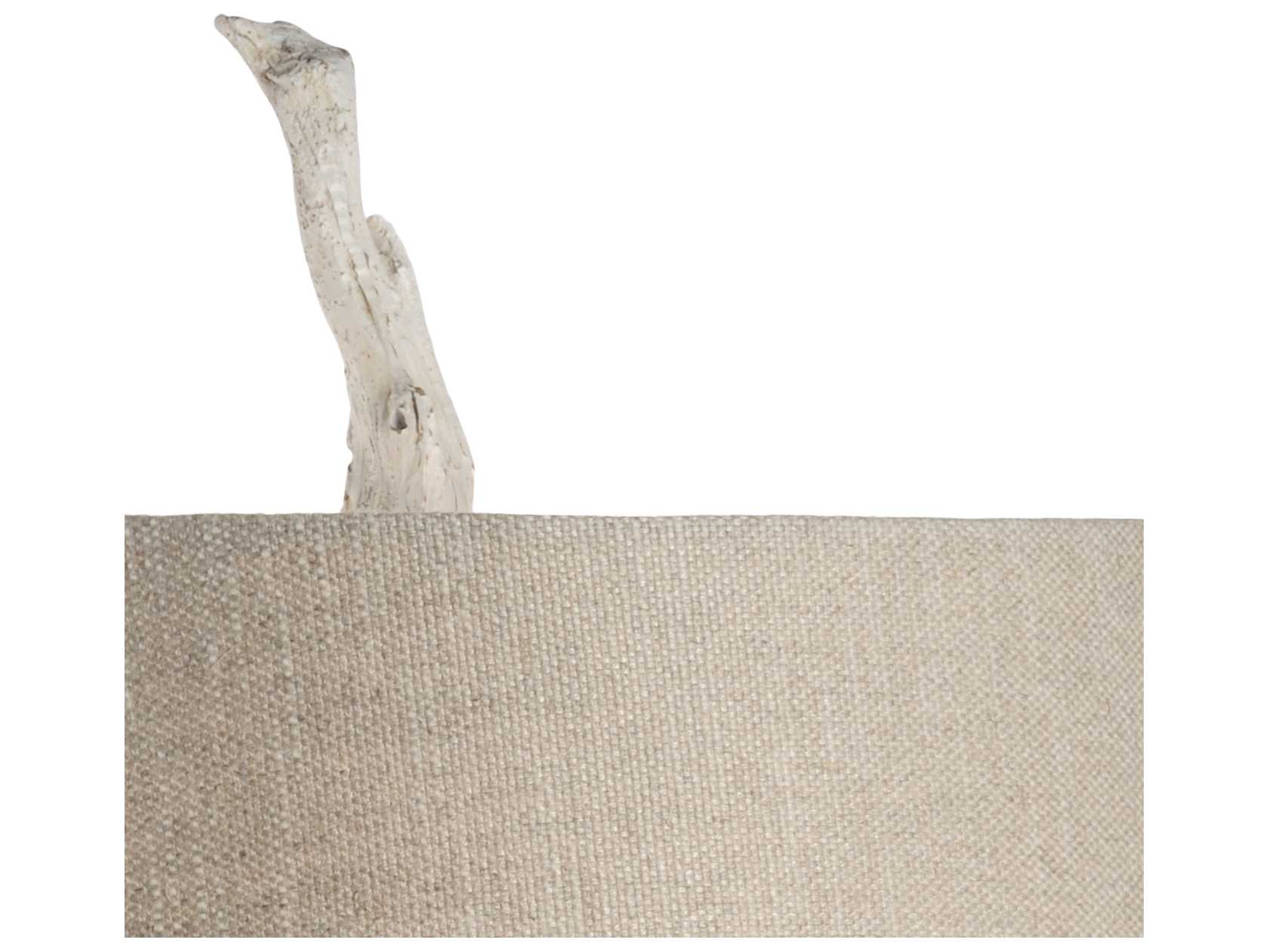 Wildwood Olmsted Antique Whitewash Natural Linen Buffet Lamp