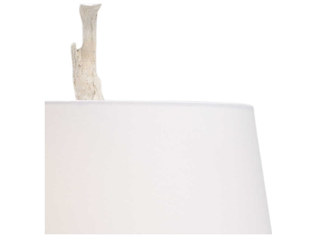 Wildwood Olmsted Whitewash White Linen Floor Lamp