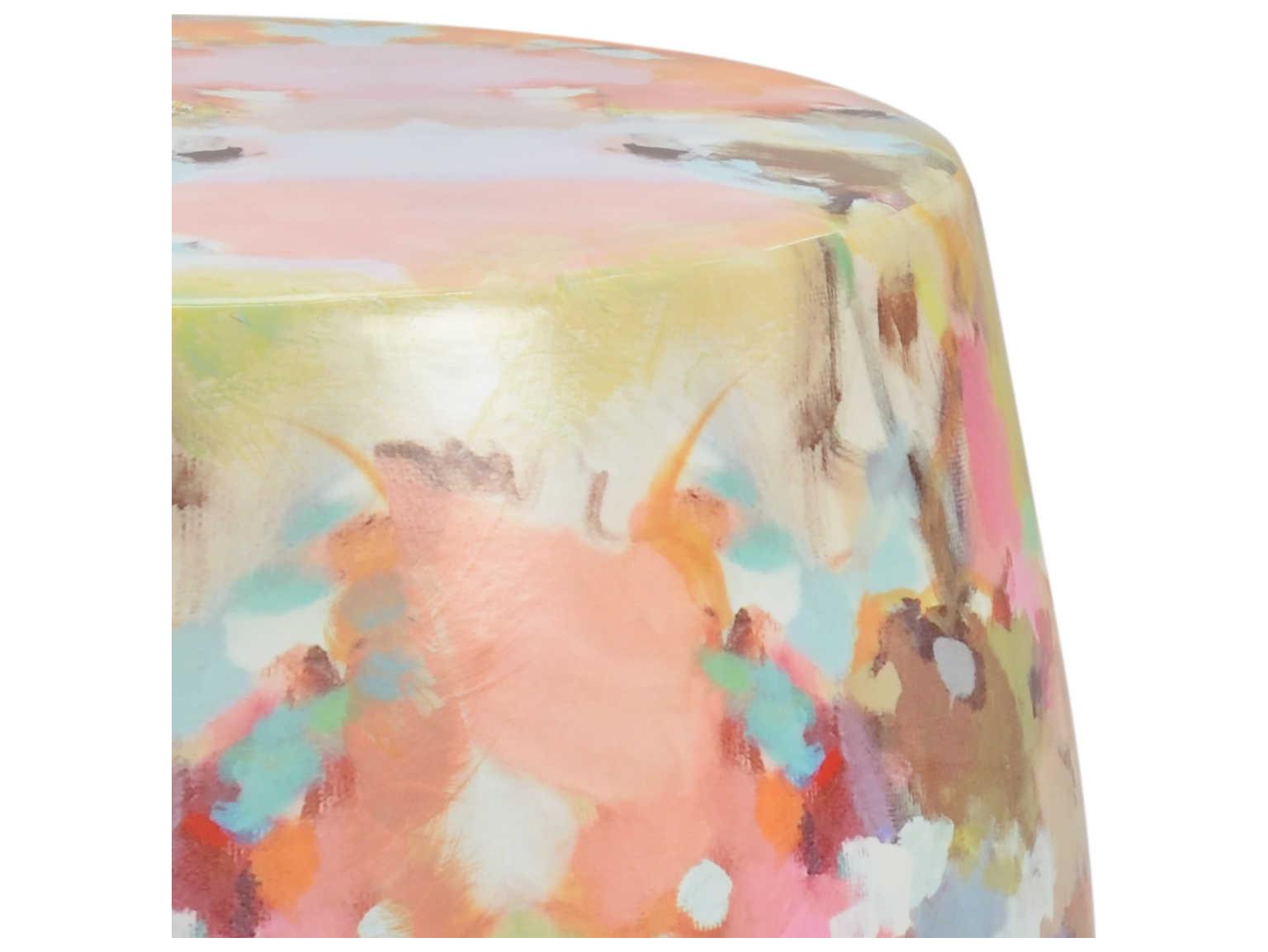 Wildwood Green Blue Orange Beige Pink Accent Stool