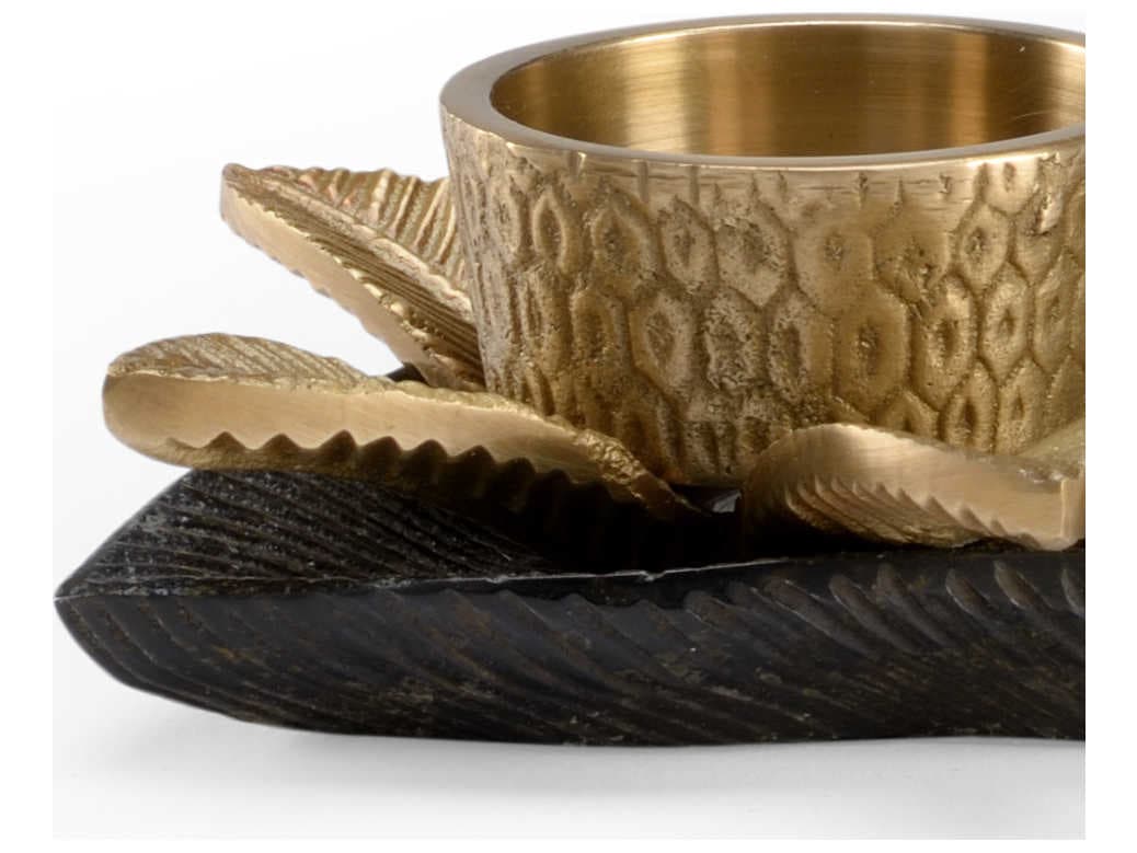 Wildwood Brass Kat Candleholder