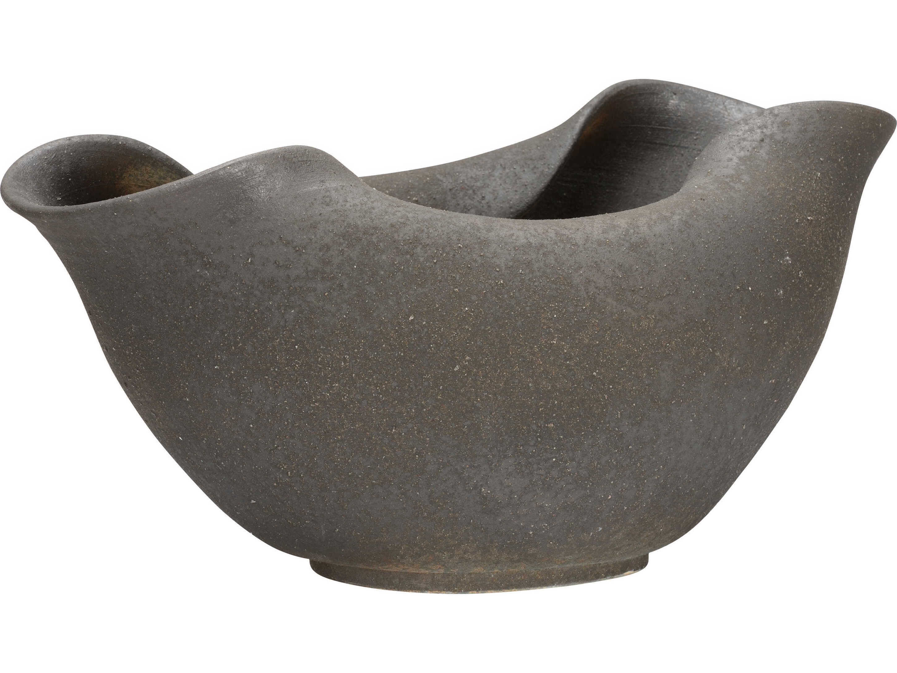 Wildwood Shiga Sendai Sandy Black Vase