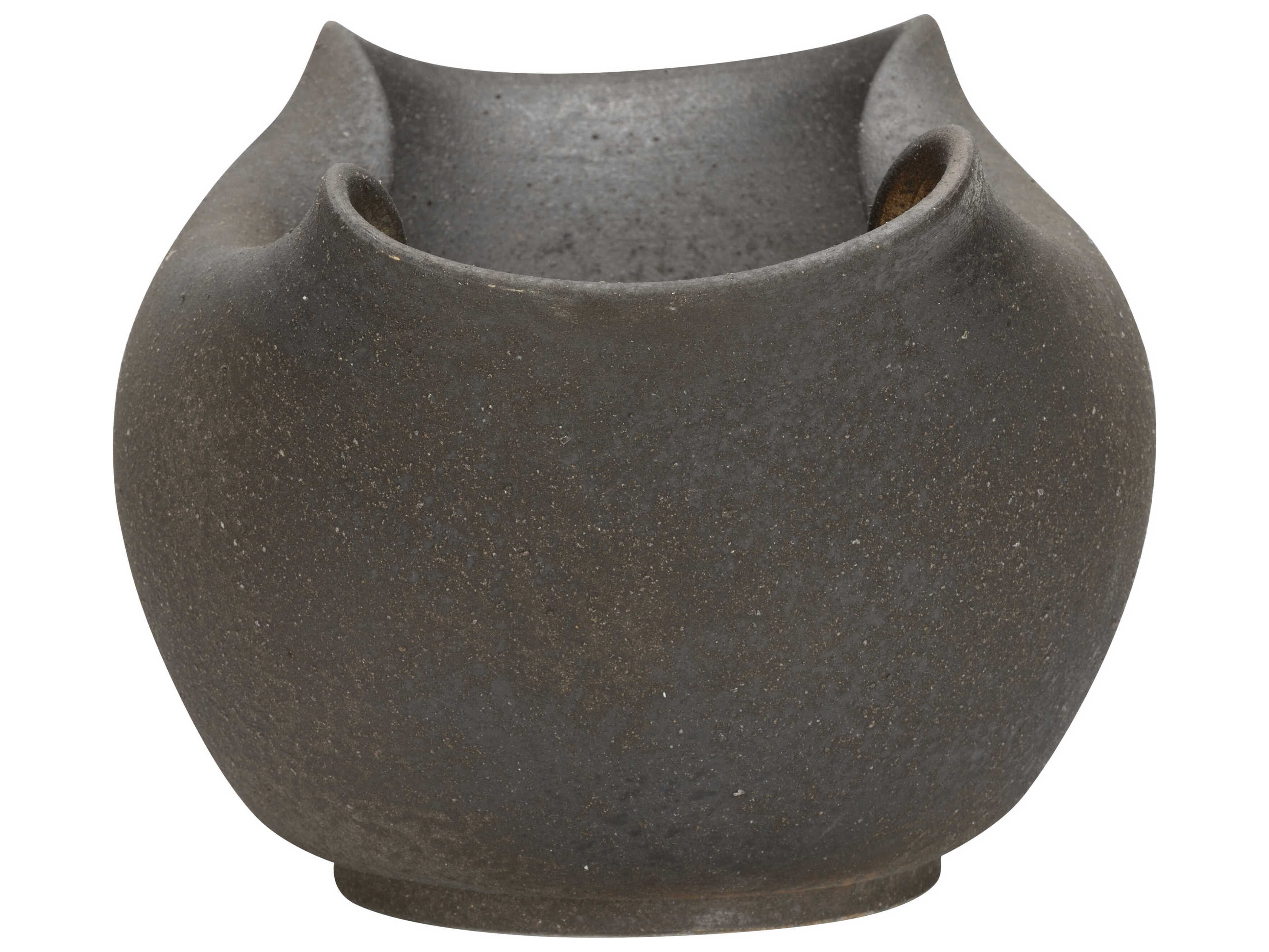 Wildwood Shiga Sendai Sandy Black Vase