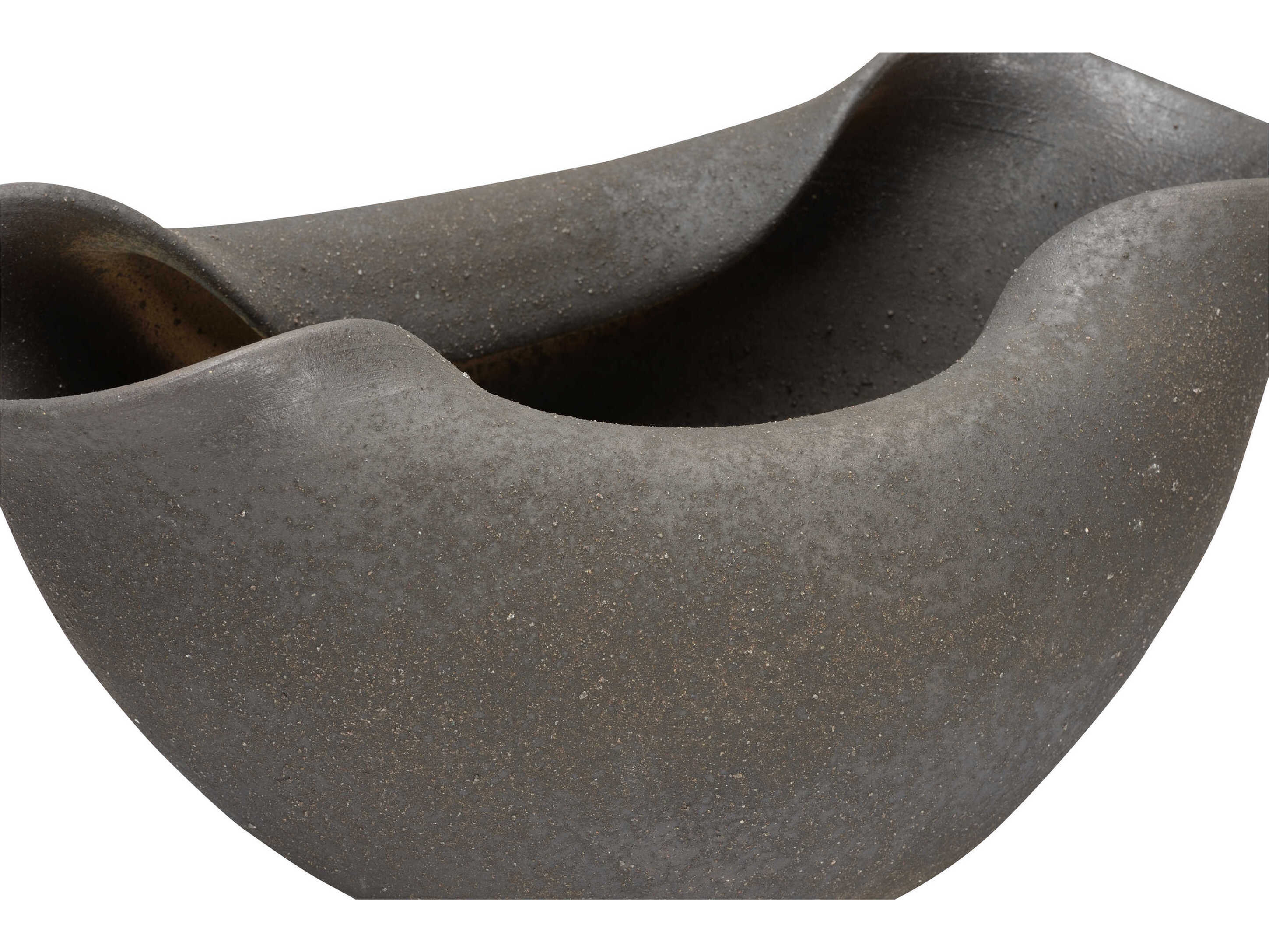 Wildwood Shiga Sendai Sandy Black Vase