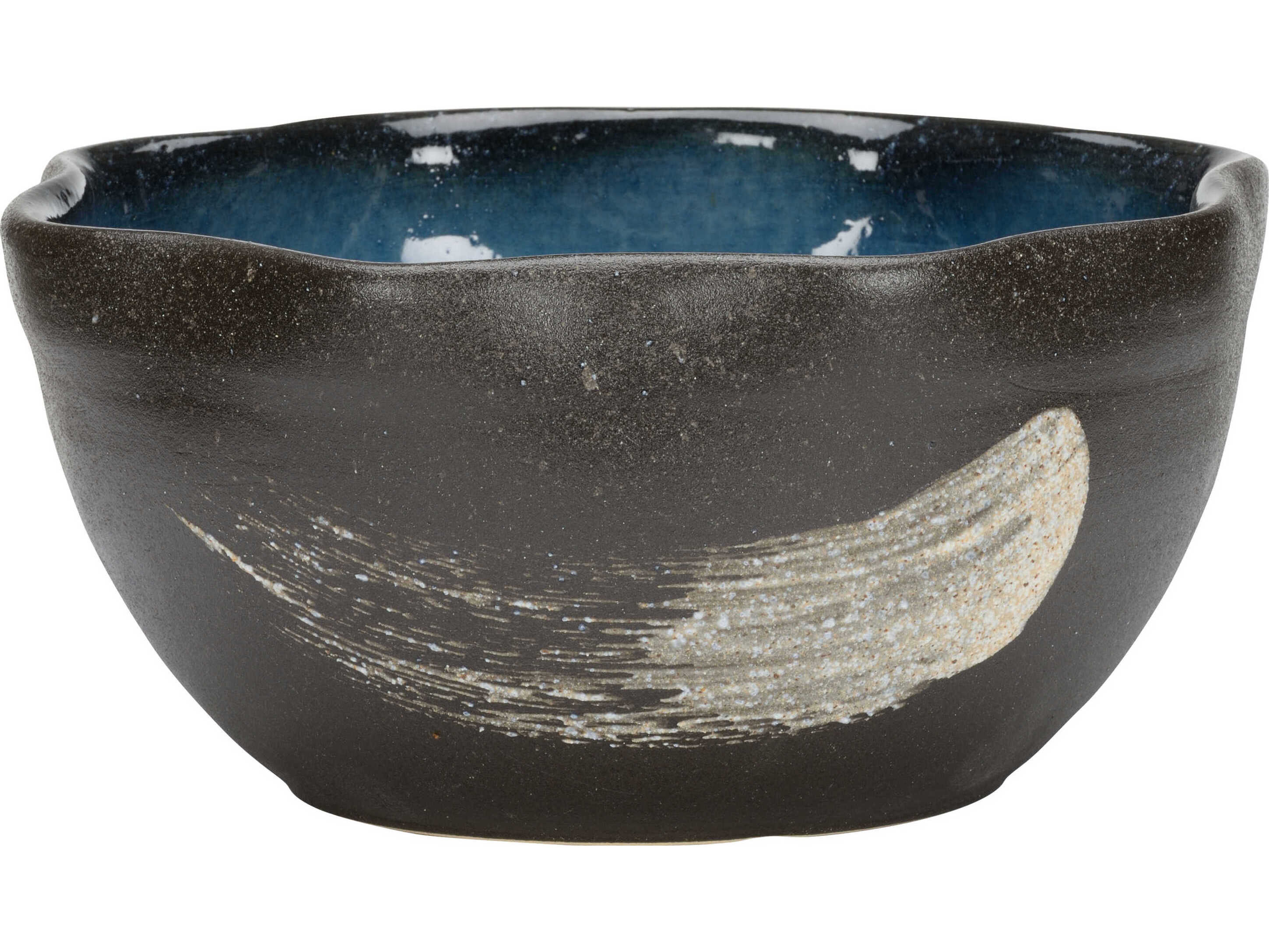 Wildwood Shiga Kabira Bay Black White Blue Decorative Bowl