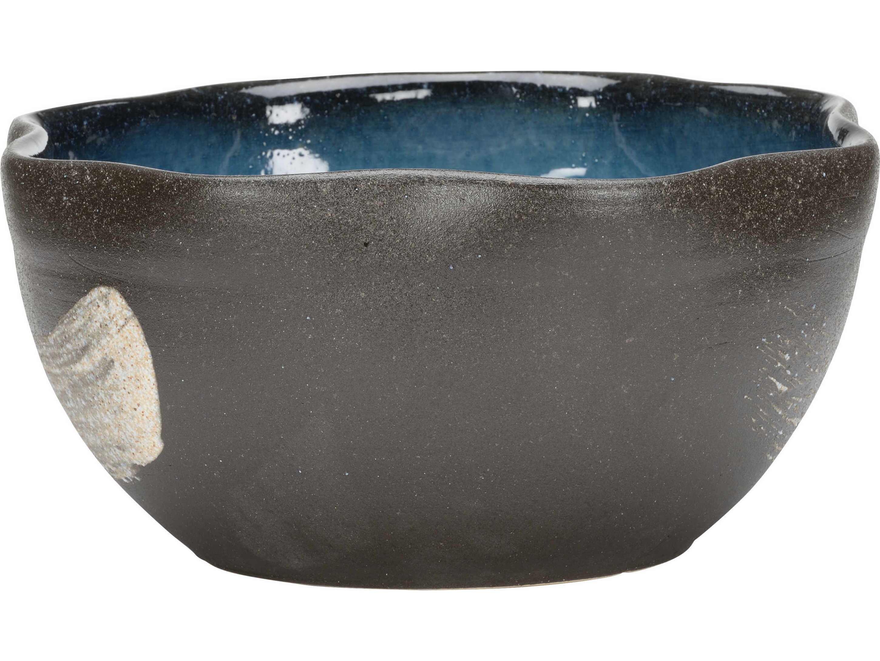 Wildwood Shiga Kabira Bay Black White Blue Decorative Bowl