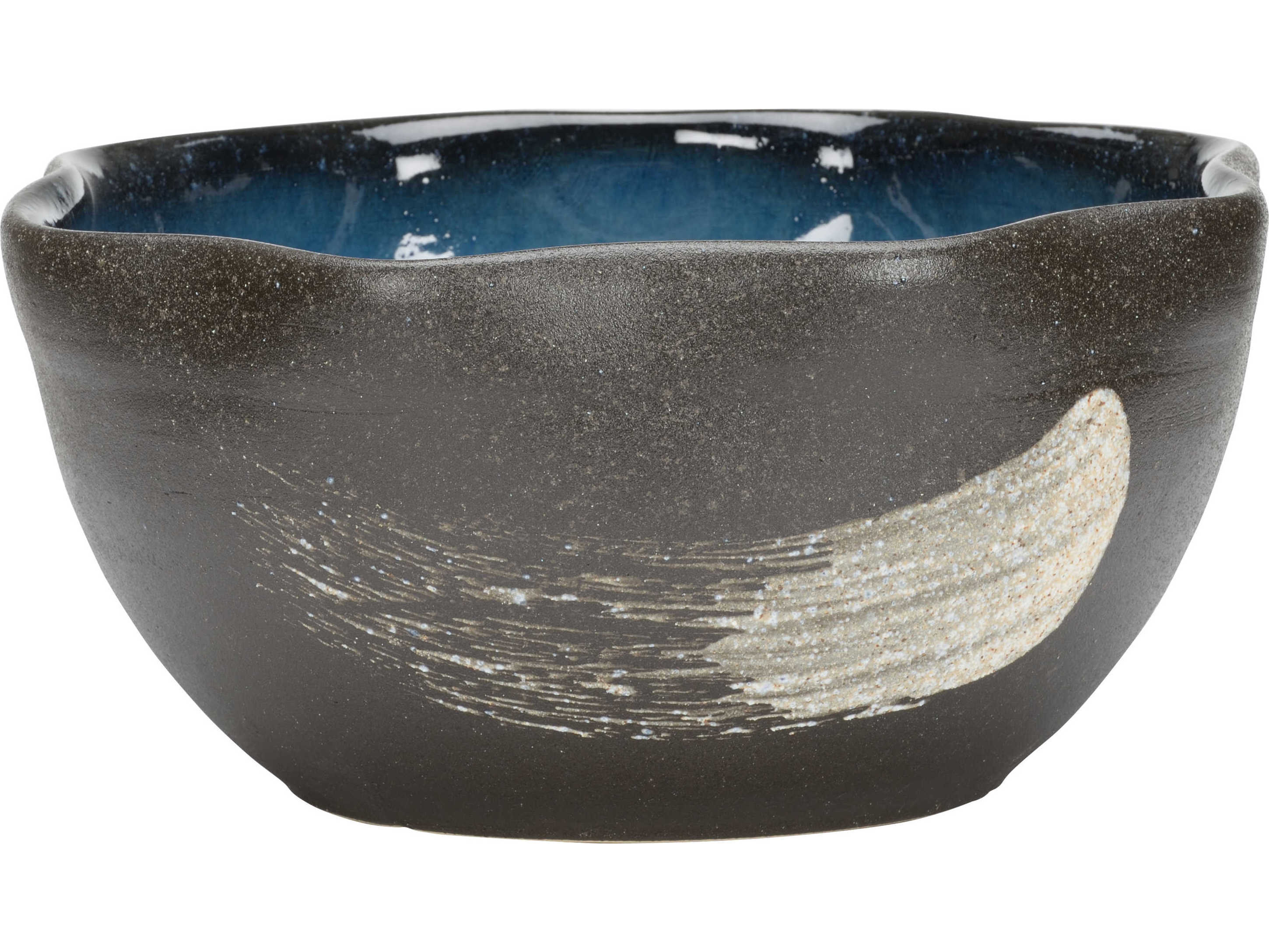 Wildwood Shiga Kabira Bay Black White Blue Decorative Bowl