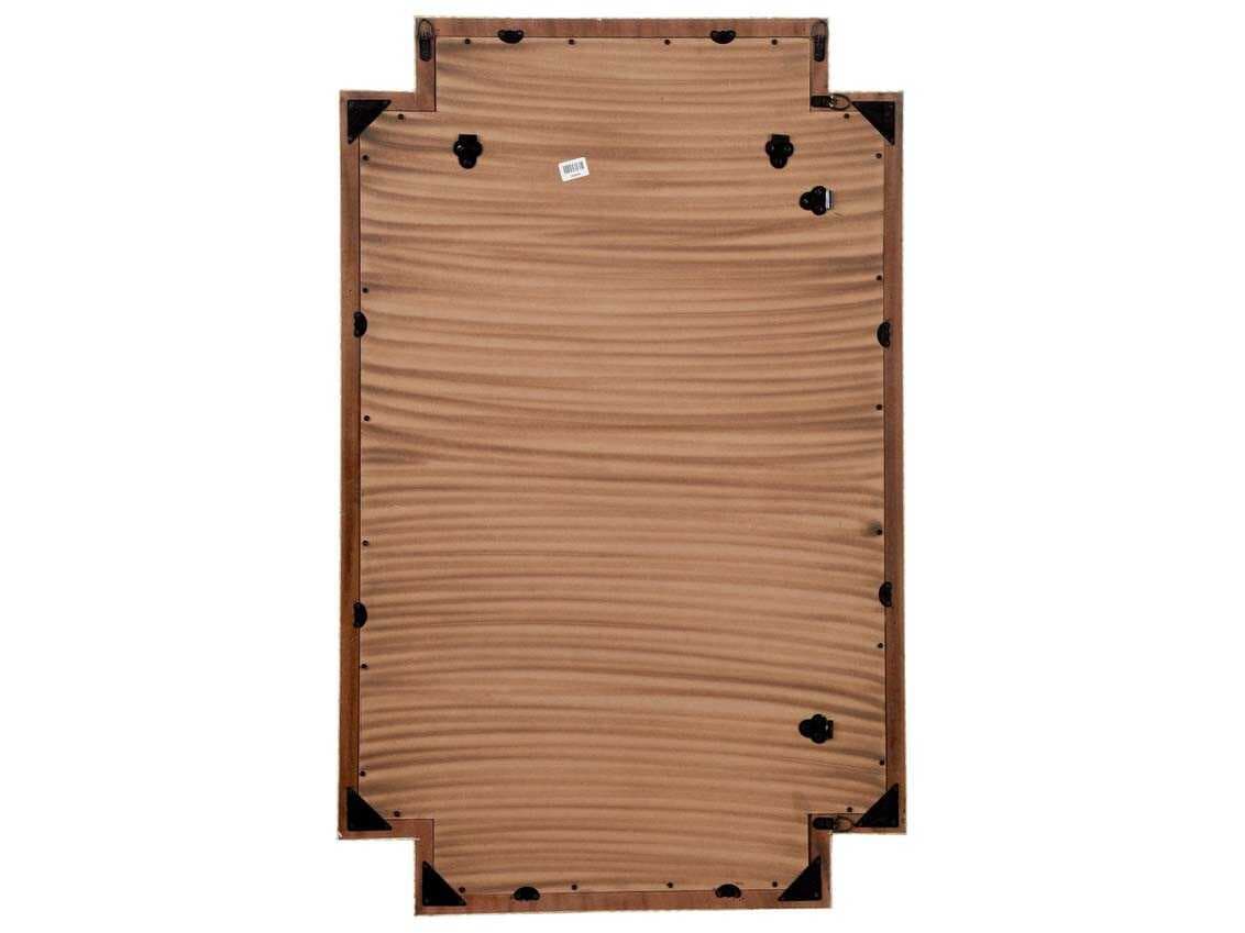 Wildwood Fiona Bona Natural White Brown Rectangular Wall Mirror