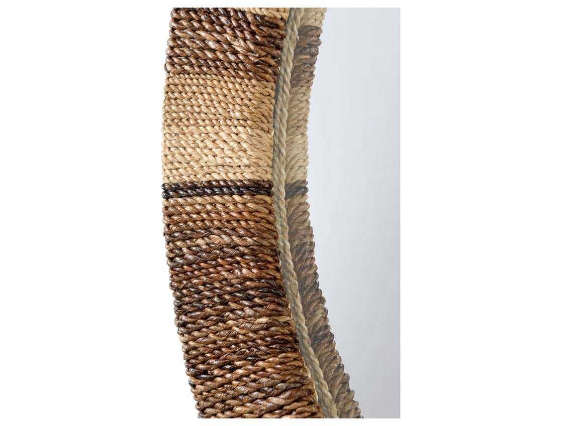 Wildwood Calusa Brown Round Wall Mirror
