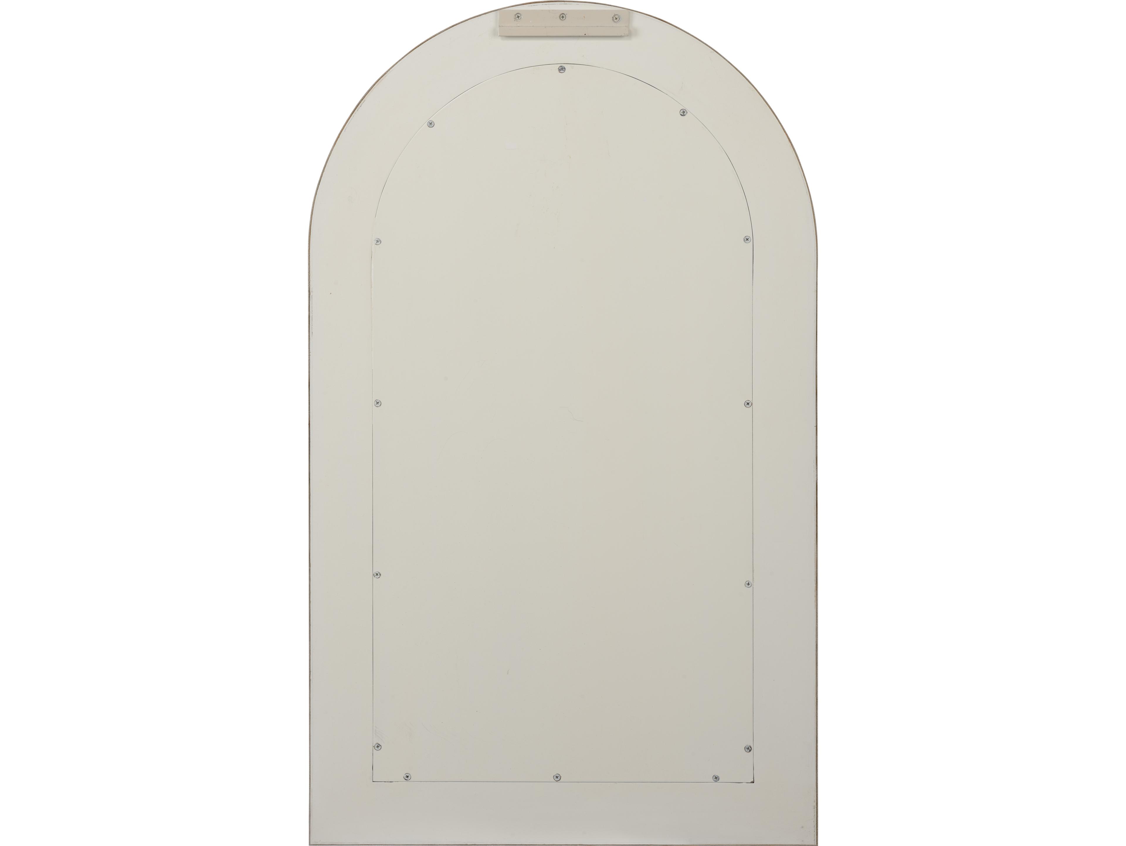 Wildwood Taupe Polished Brass Clear Plain Wall Mirror