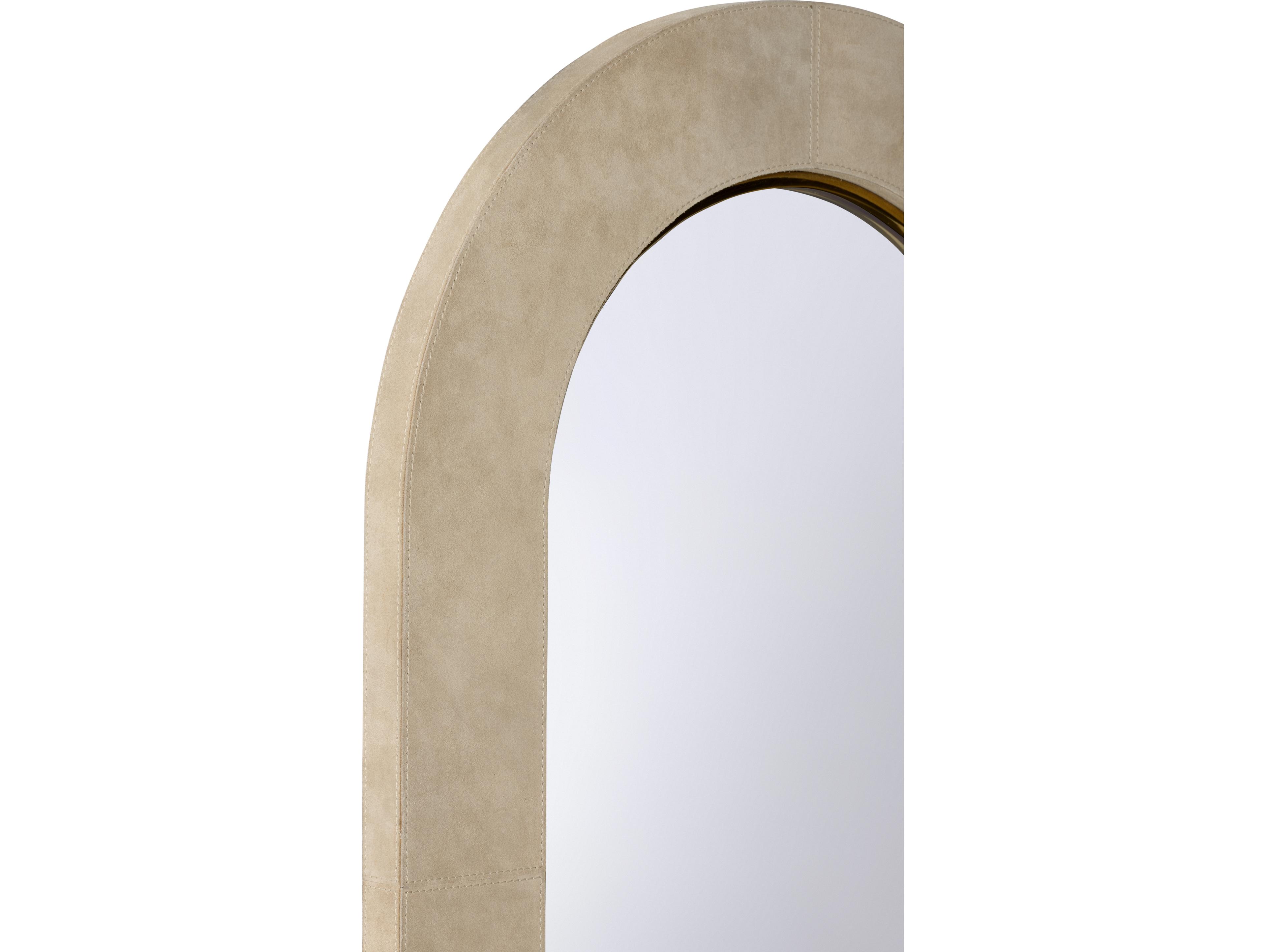 Wildwood Taupe Polished Brass Clear Plain Wall Mirror