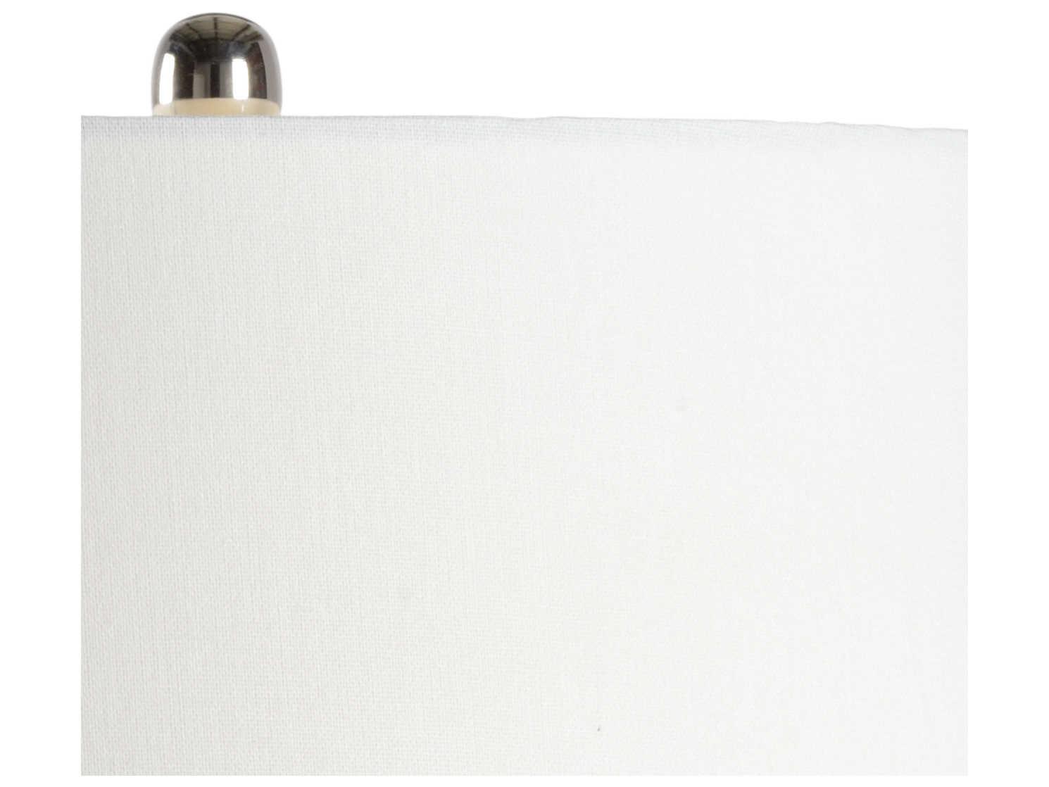 Wildwood Mabel White Gray Off Linen Buffet Lamp