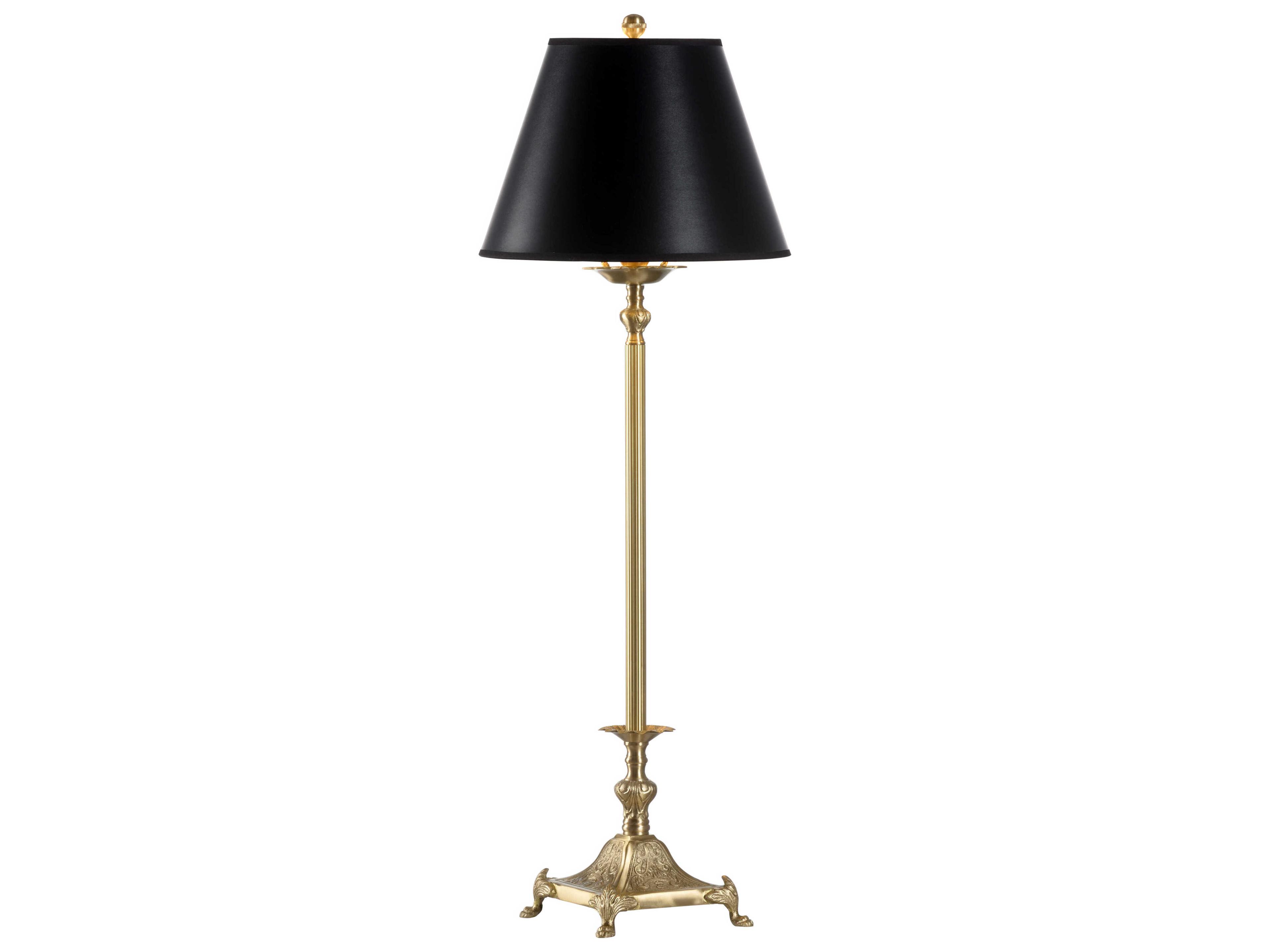 Wildwood Tinsley Buffet Gold Black Paper Lamp