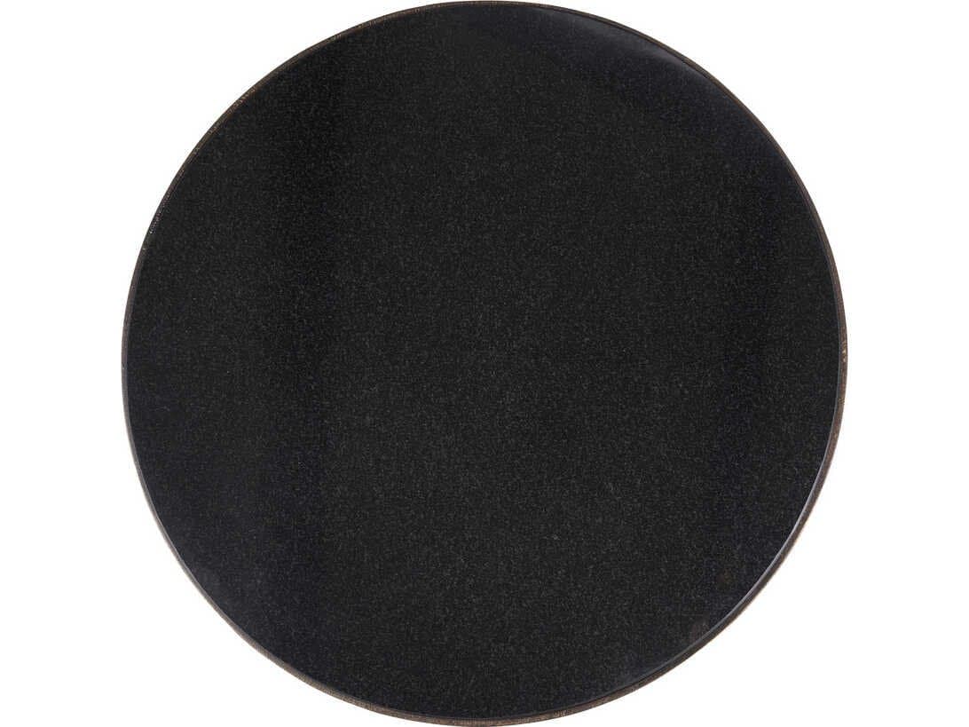 Wildwood Drake Round Marble Bronze End Table