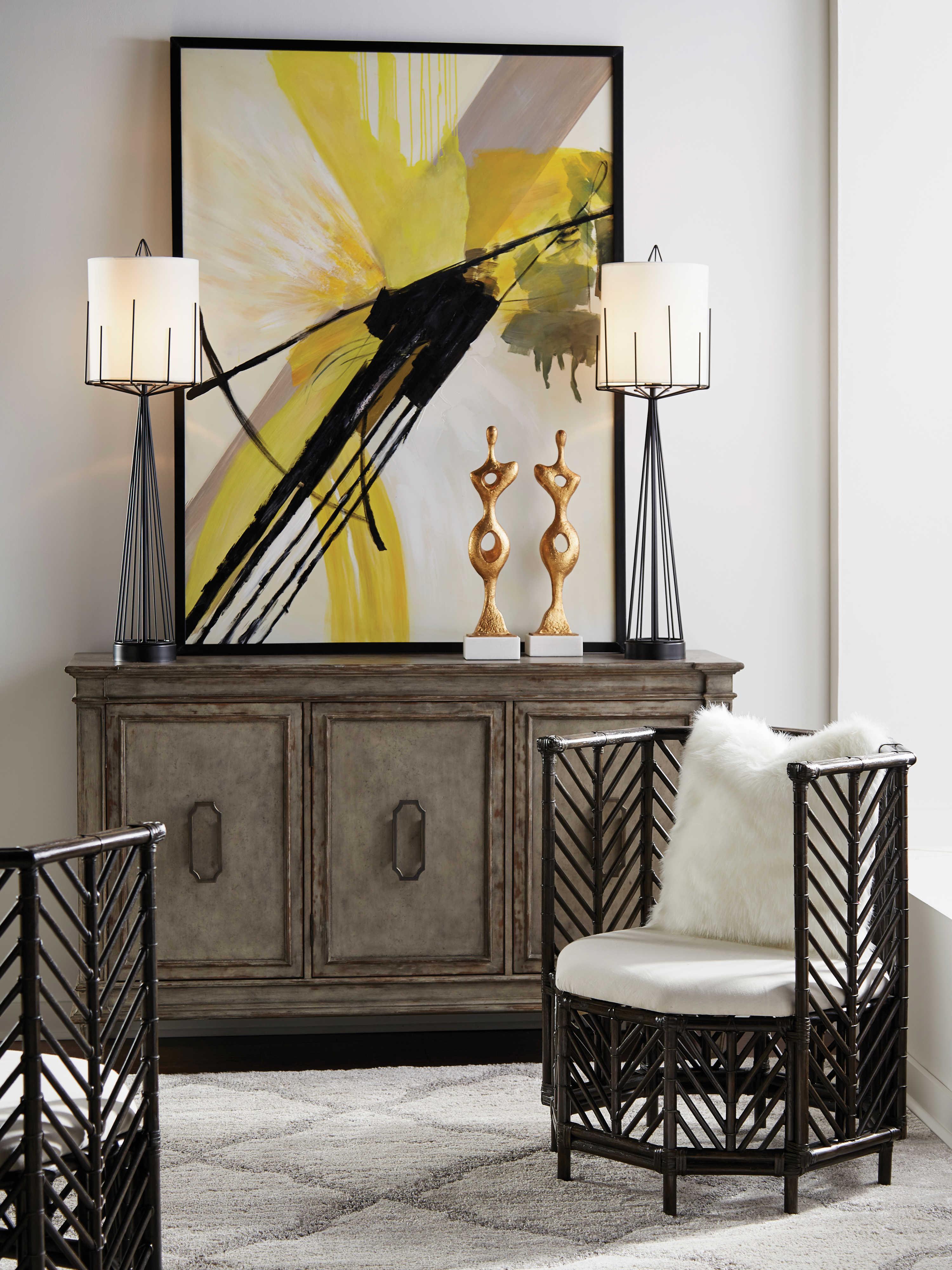 Wildwood Angelica Black Fabric Accent Chair