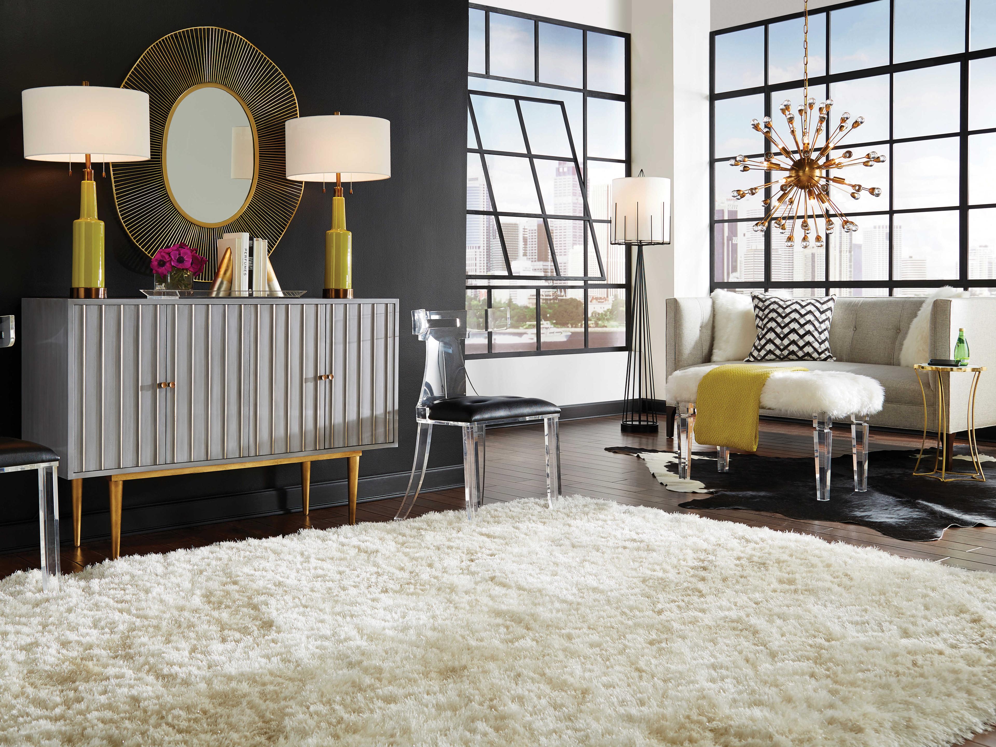 Wildwood Crawford White Upholstered Accent Bench