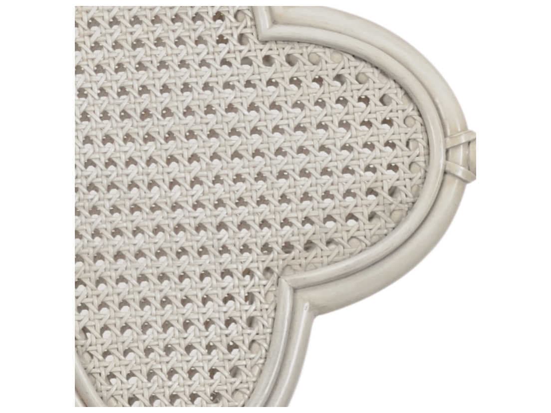 Wildwood Selene Rattan Gray Upholstered Side Dining Chair