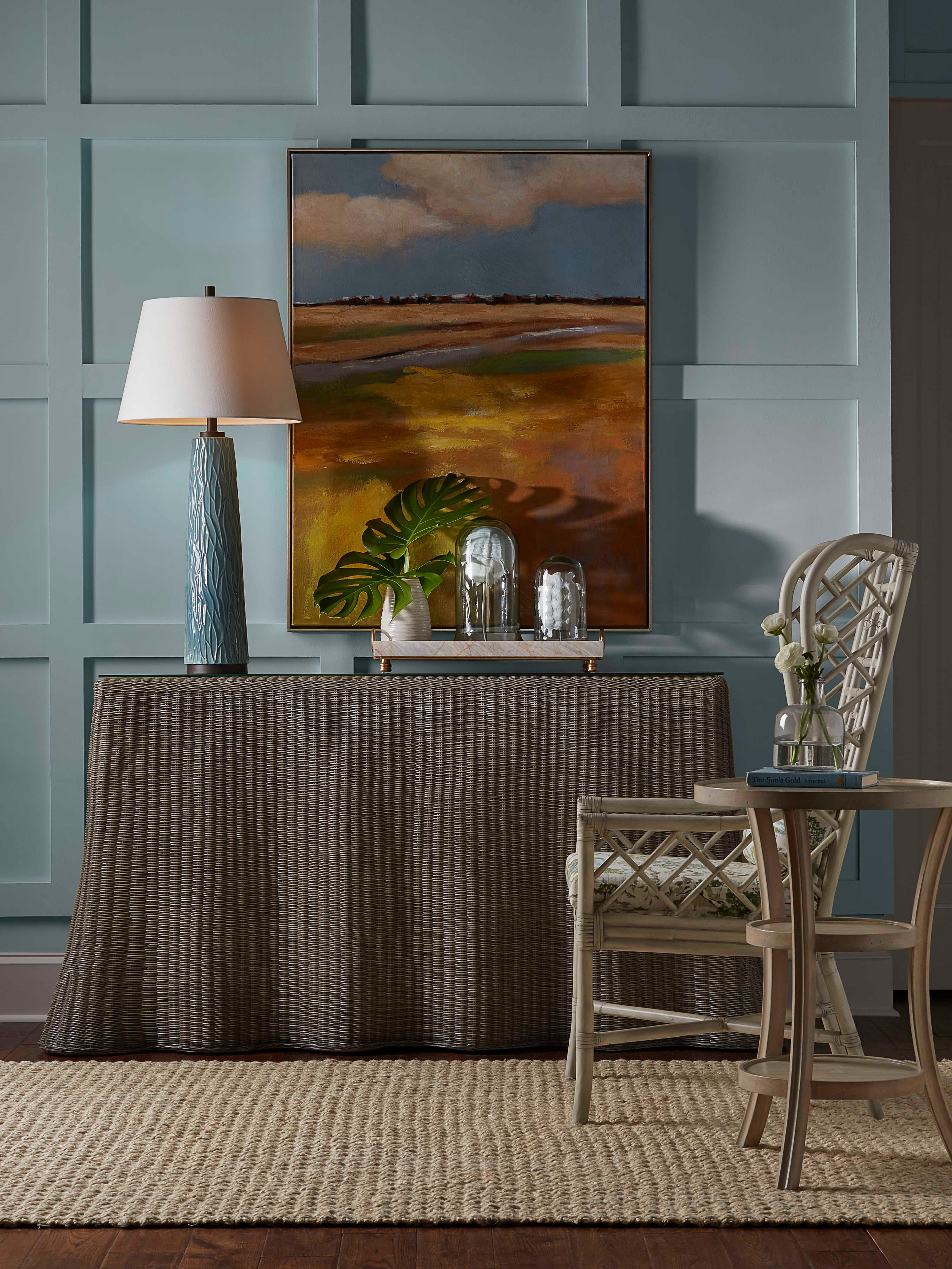 Wildwood Gwyneth Wing Gray Fabric Accent Chair