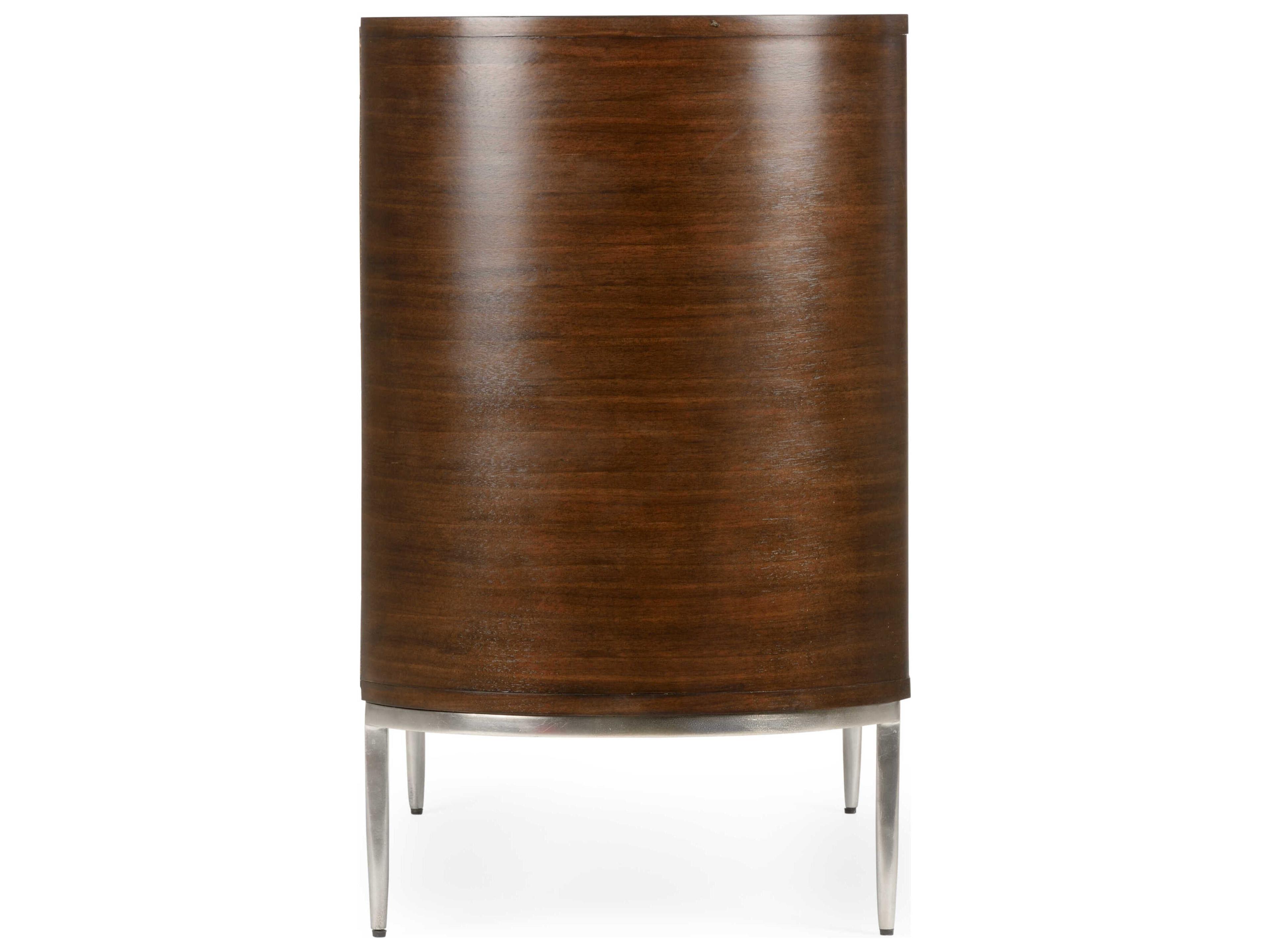 Wildwood Shelldon Brown Mahogany Wood White Capiz Bar Cabinet