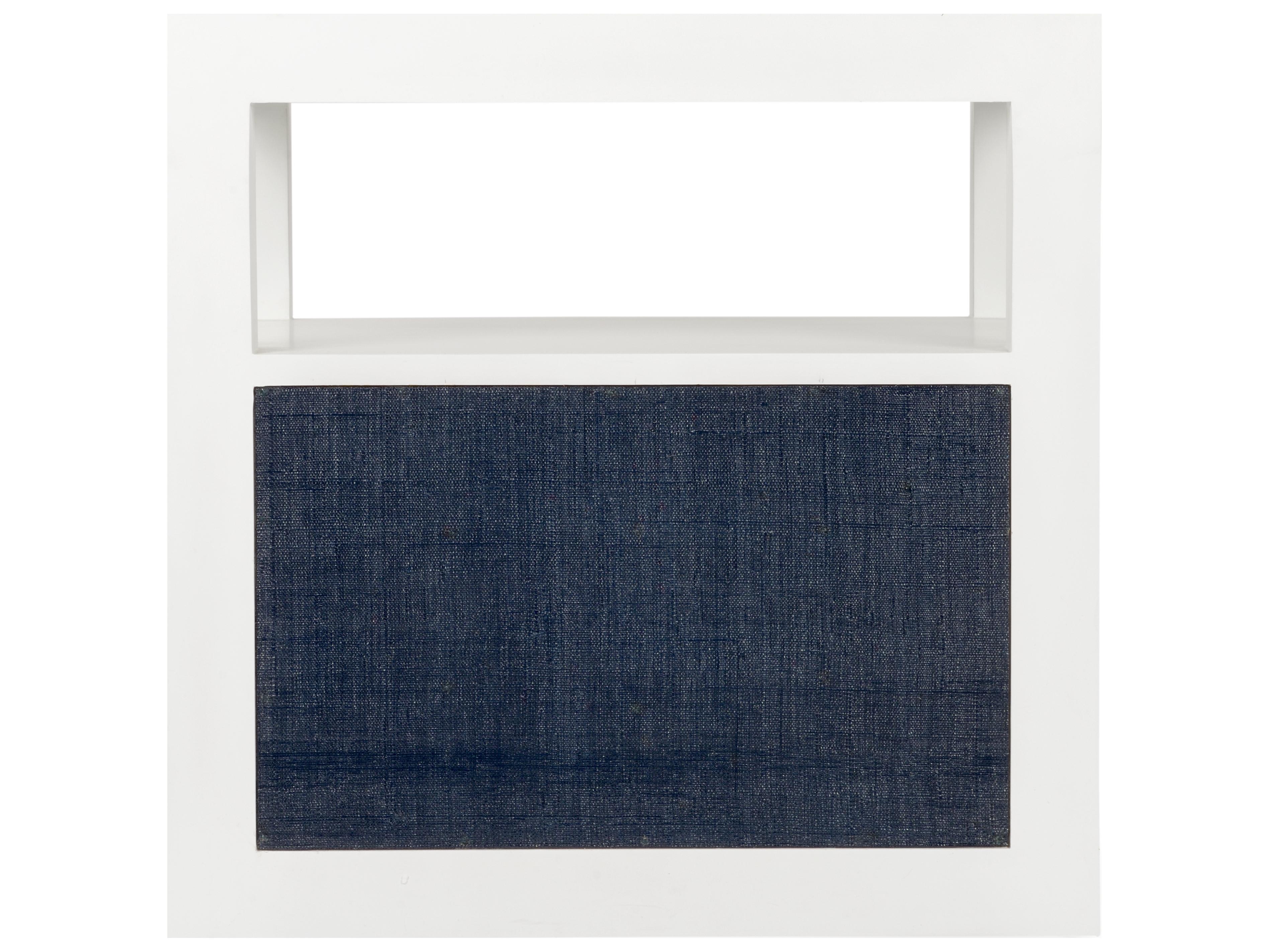 Wildwood La Costa Rectangular Fabric White Cream Blue End Table