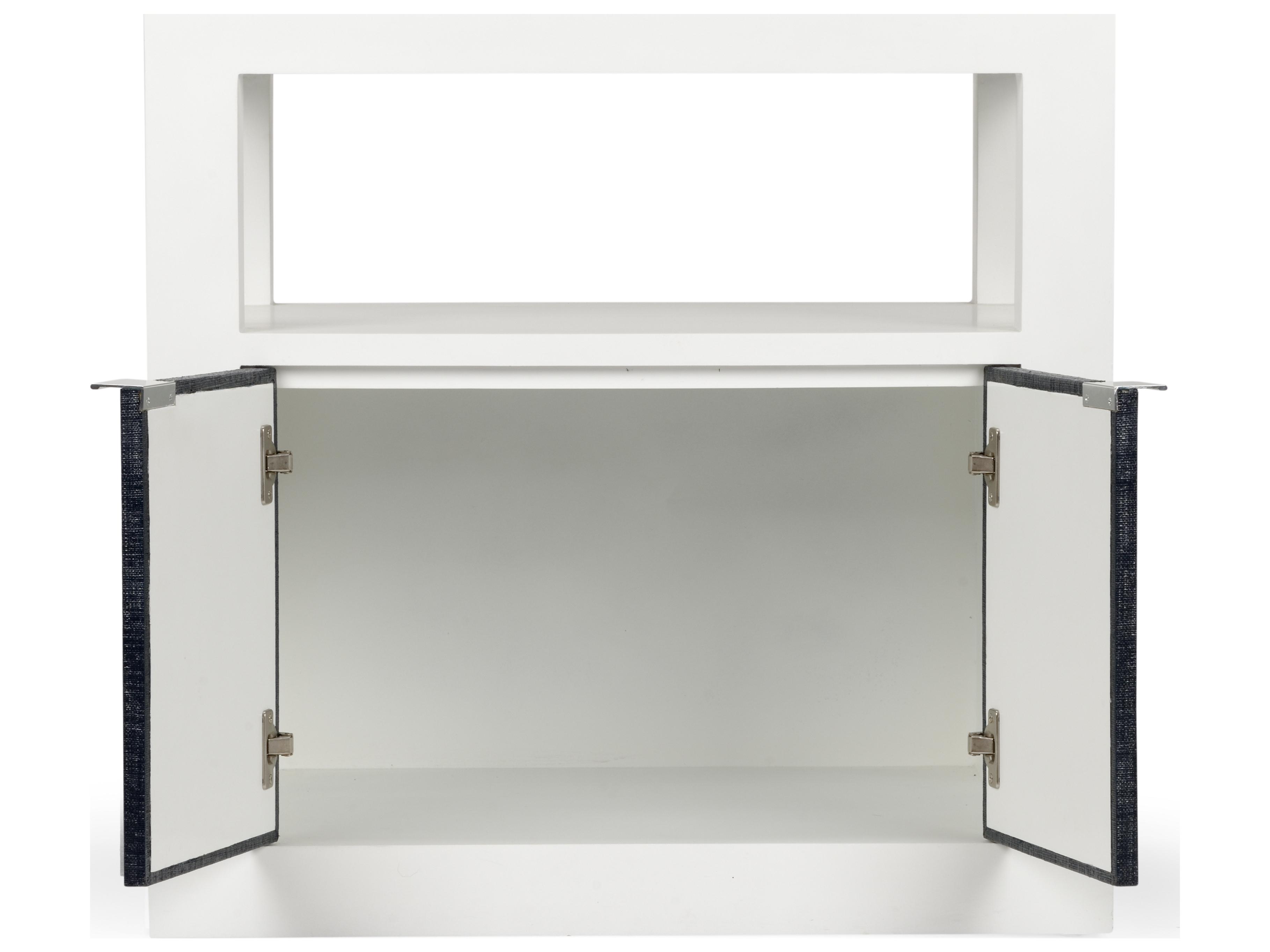 Wildwood La Costa Rectangular Fabric White Cream Blue End Table