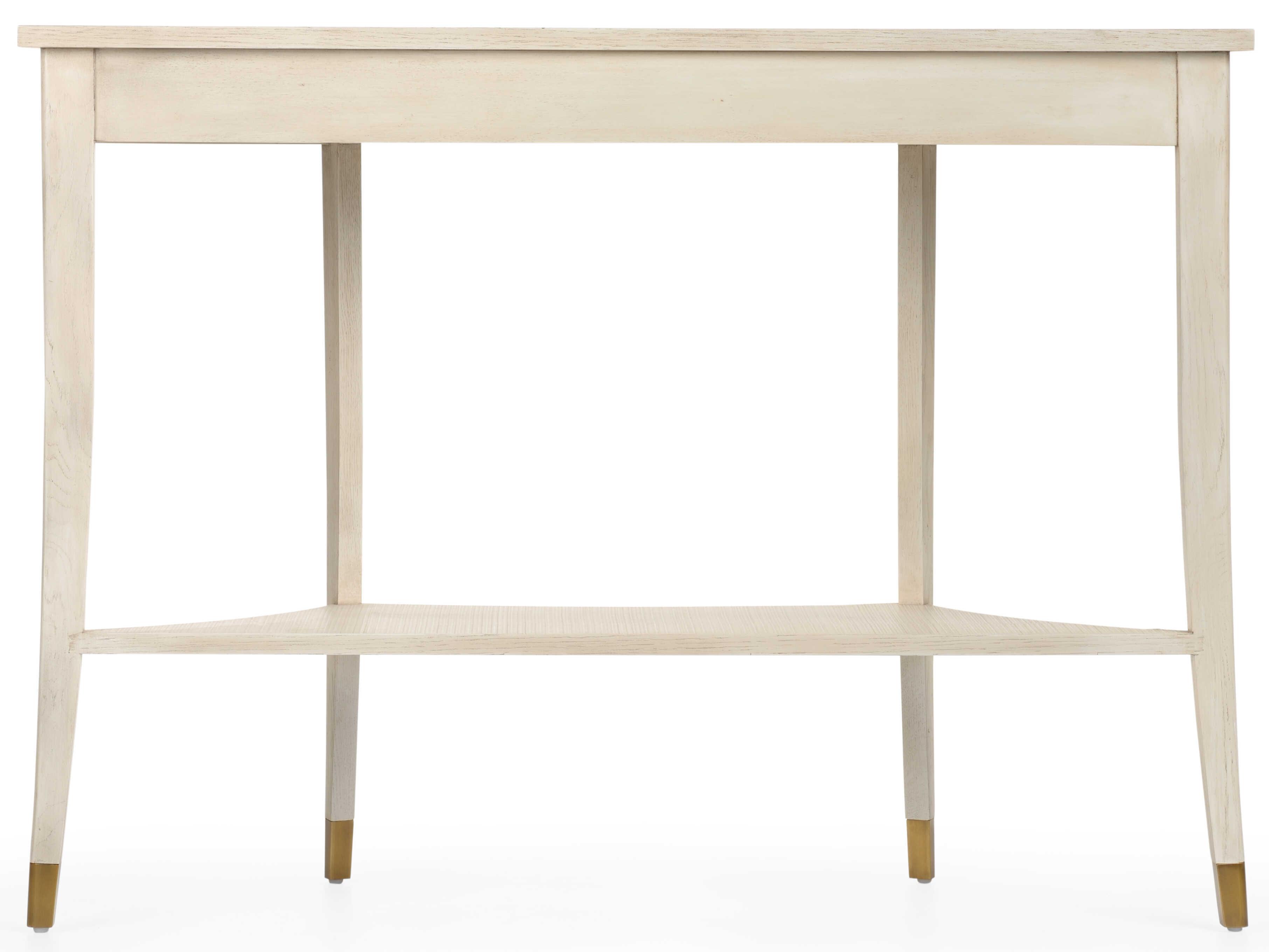 Wildwood Oaklee Demilune Wood Hand Finished Cerused Oak Console Table