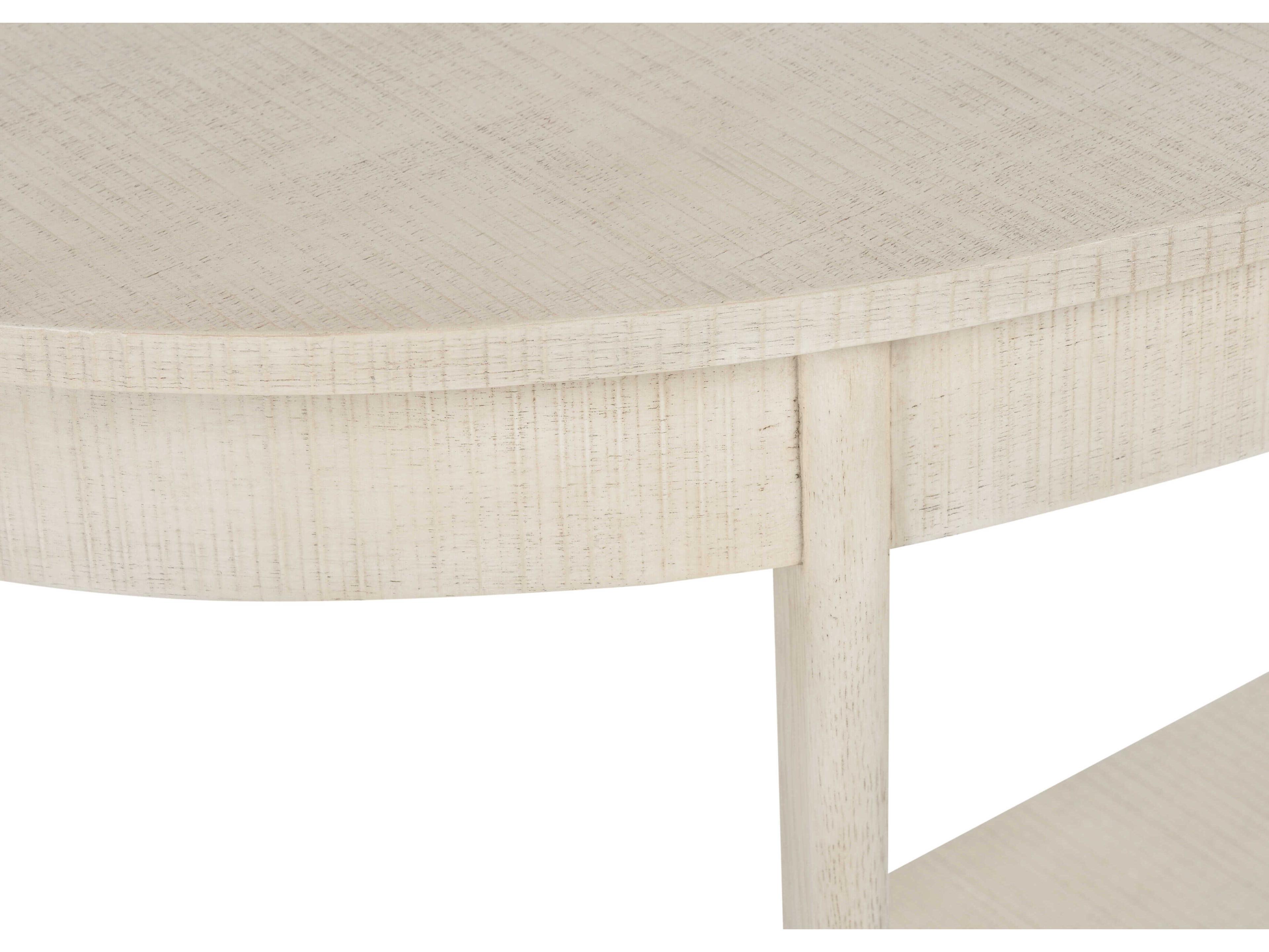 Wildwood Oaklee Demilune Wood Hand Finished Cerused Oak Console Table