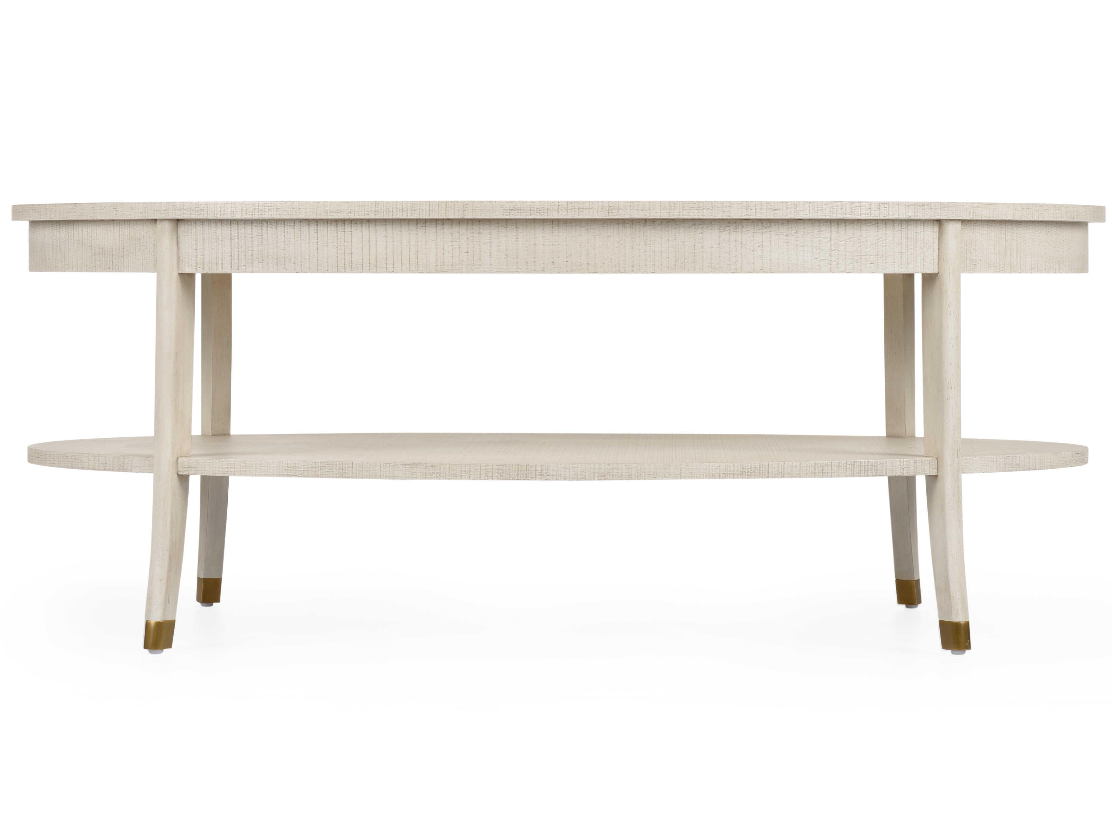 Wildwood Oaklee Oval Wood Hand Finished Cerused Oak Coffee Table