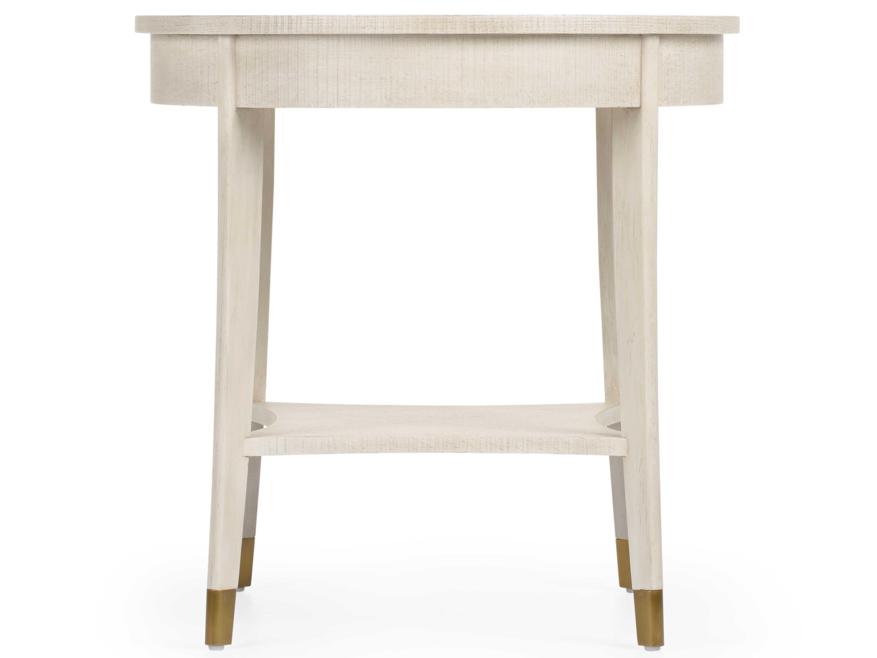 Wildwood Oaklee Round Wood Hand Finished Cerused Oak End Table