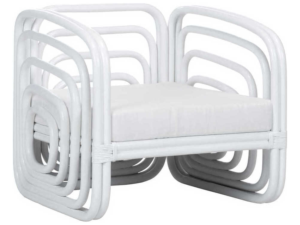 Wildwood Waterfall Tub White Fabric Accent Chair