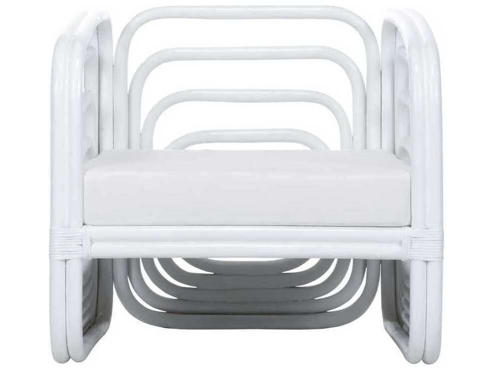 Wildwood Waterfall Tub White Fabric Accent Chair