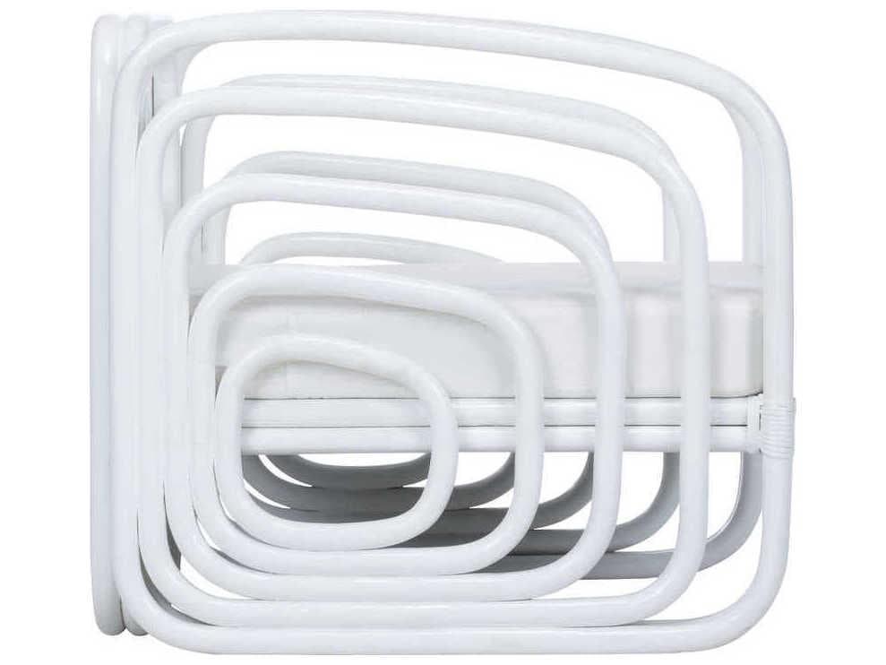 Wildwood Waterfall Tub White Fabric Accent Chair