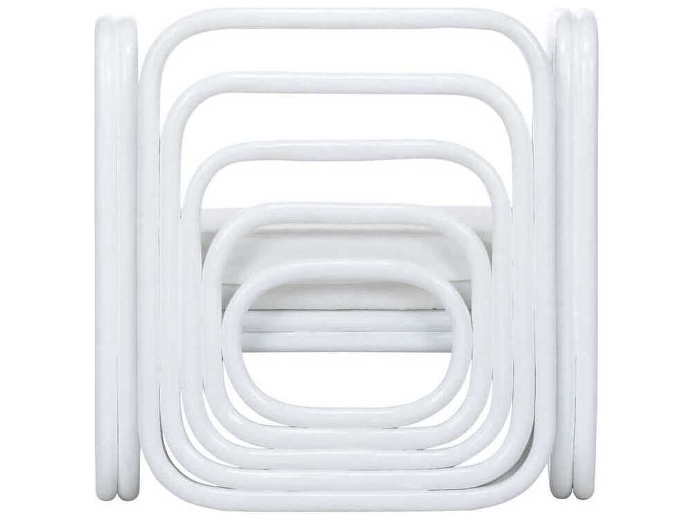 Wildwood Waterfall Tub White Fabric Accent Chair