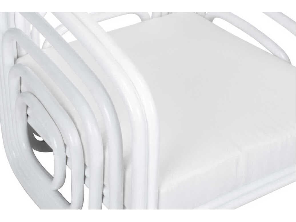 Wildwood Waterfall Tub White Fabric Accent Chair