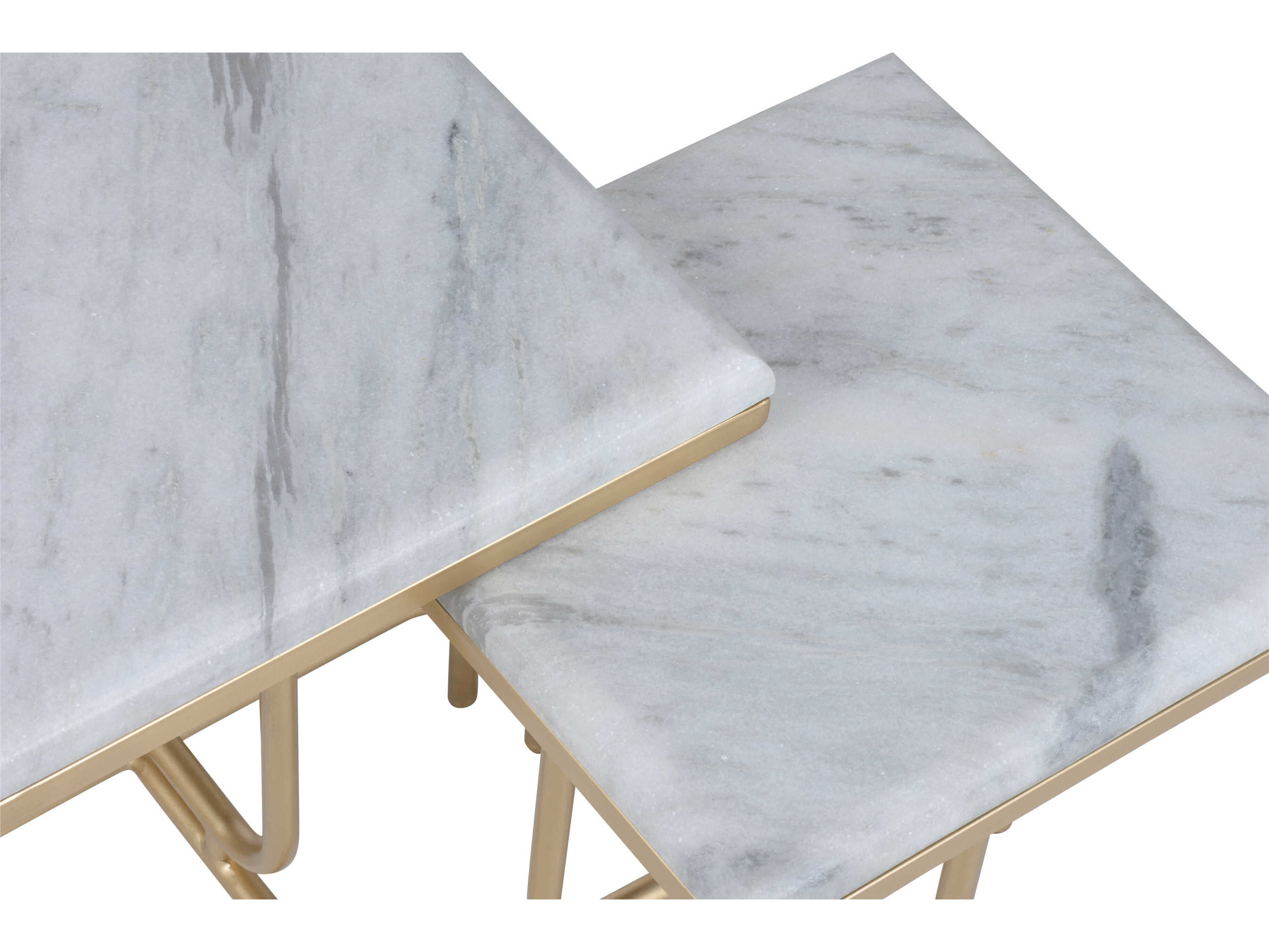 Wildwood Stand By Me Square Marble Natural White End Table