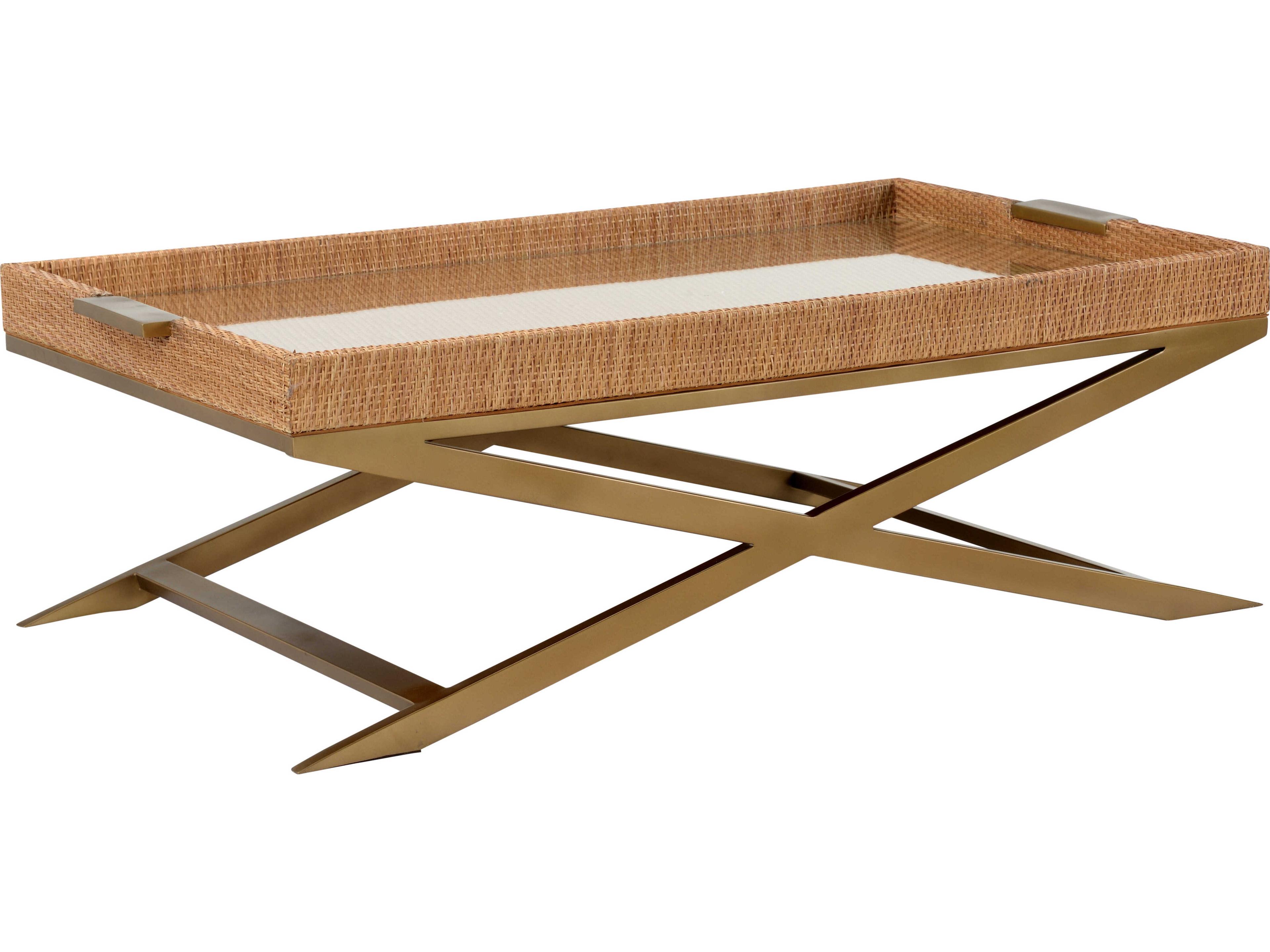 Wildwood Vieux Carre Rectangular Glass Natural Coffee Table