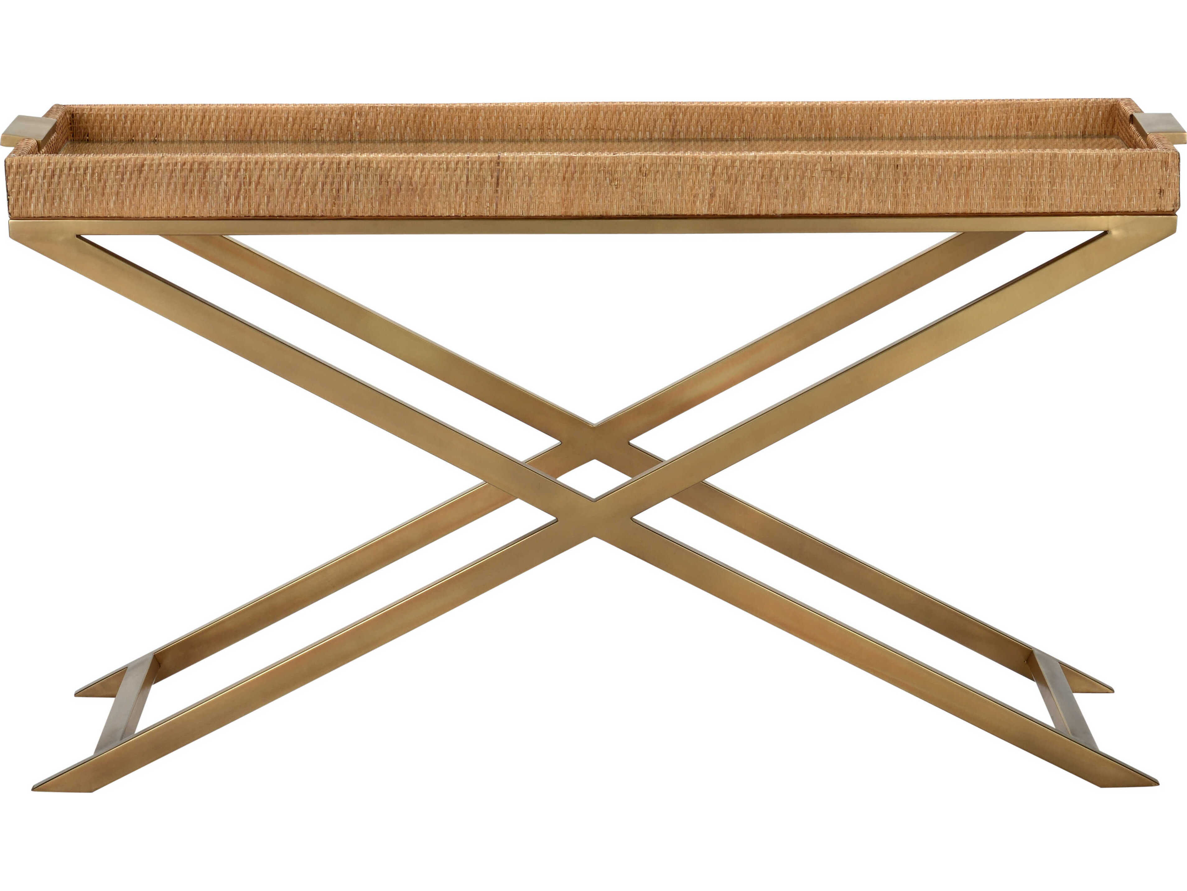 Wildwood Vieux Carre Rectangular Wicker Natural Console Table