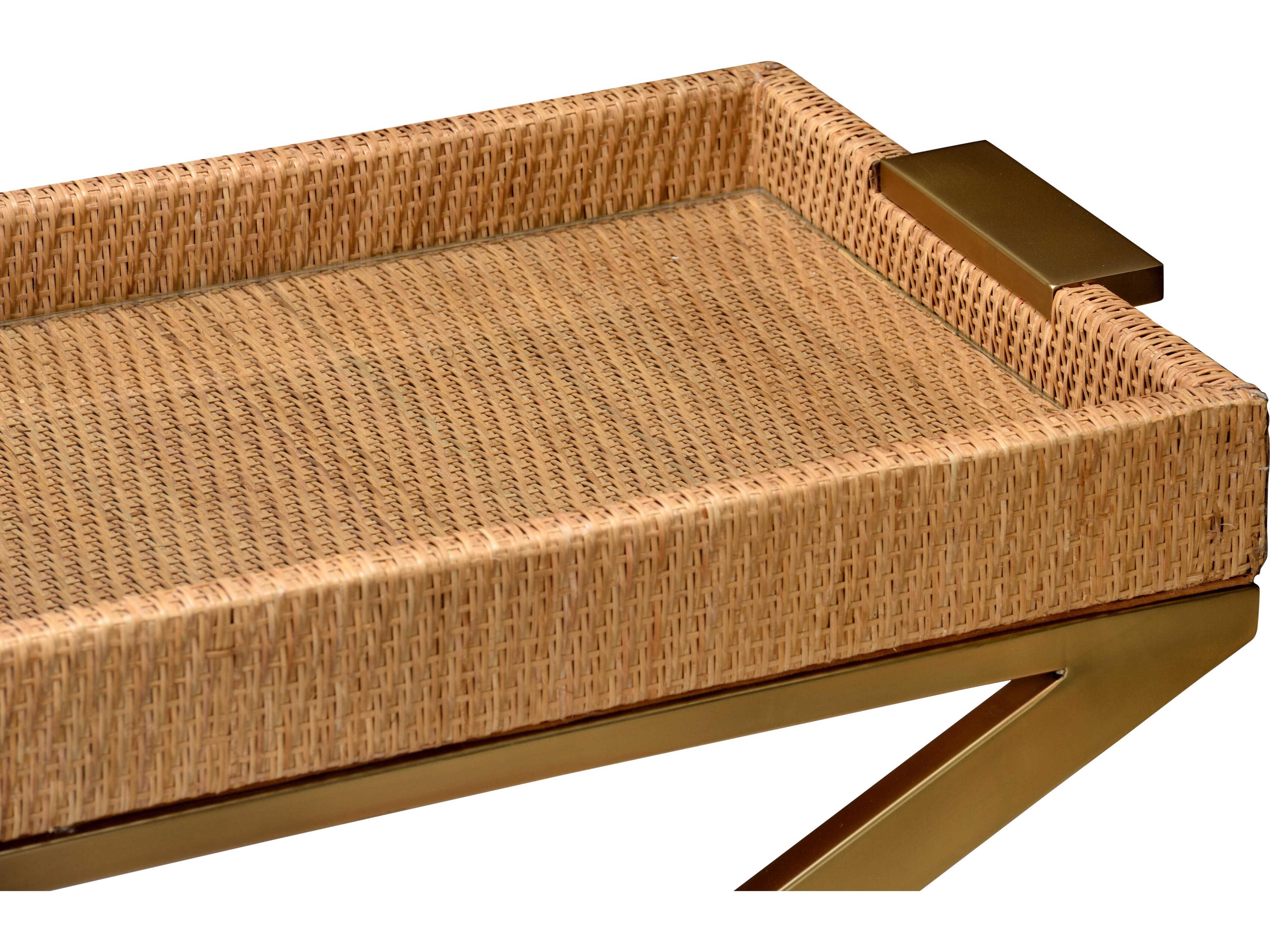 Wildwood Vieux Carre Rectangular Wicker Natural Console Table