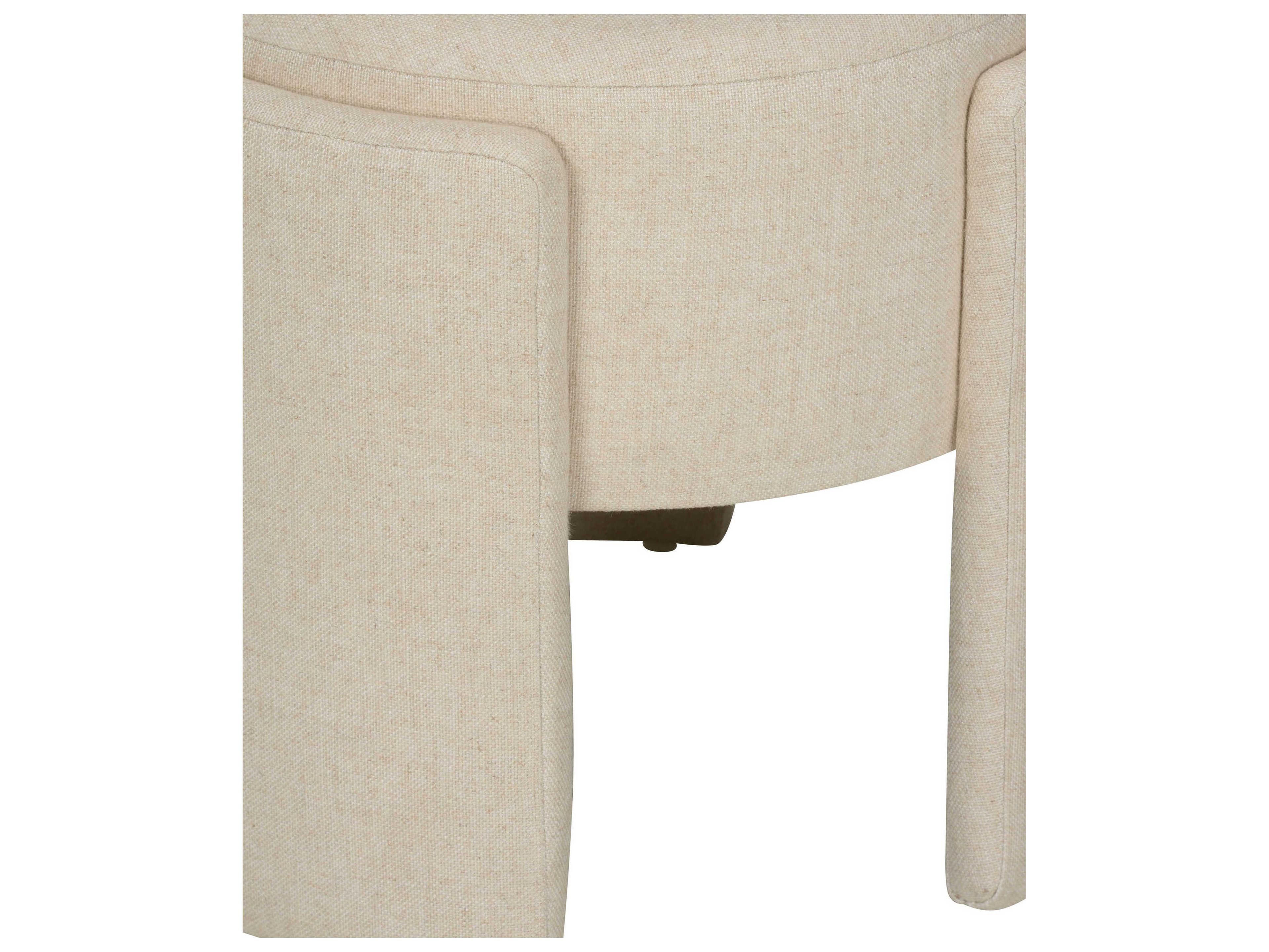 Wildwood Prix Natural Beige Upholstered Accent Stool