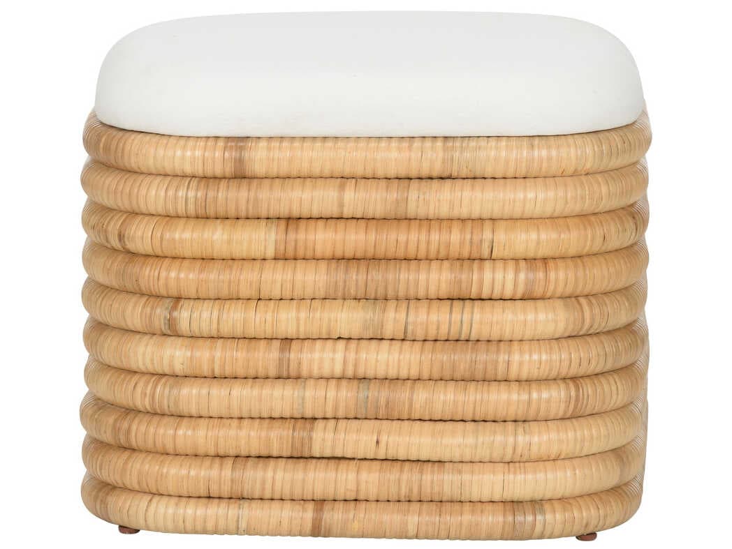 Wildwood Sofia Natural Off White Ottoman