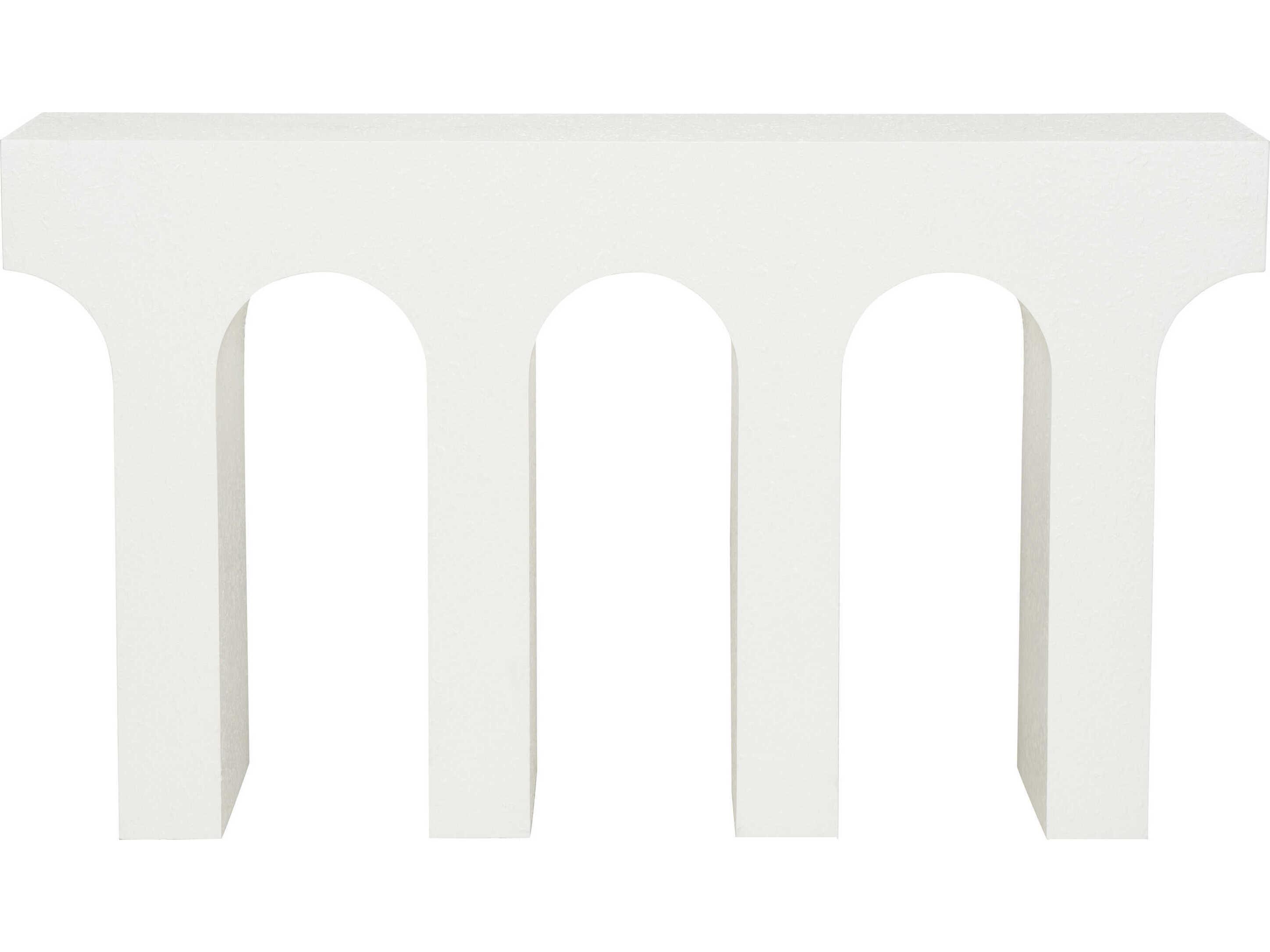 Wildwood Arcade Rectangular White Gesso Console Table