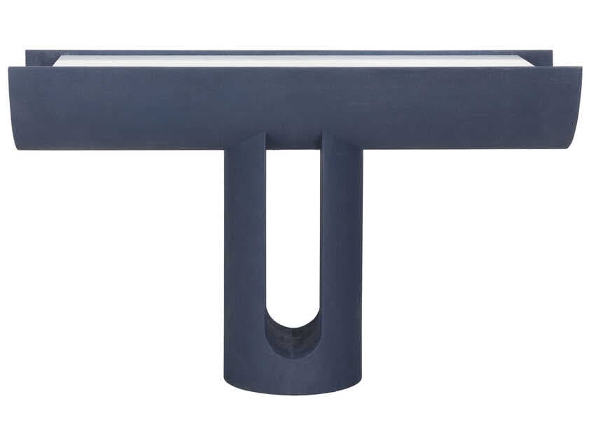 Wildwood Royal Rectangular Marble Blue Natural White Carrera Console Table