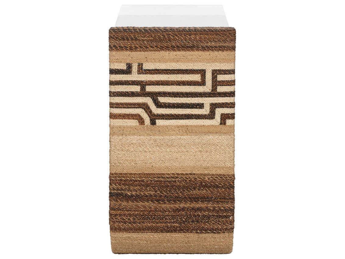 Wildwood Calusa Rectangular Glass Brown Console Table